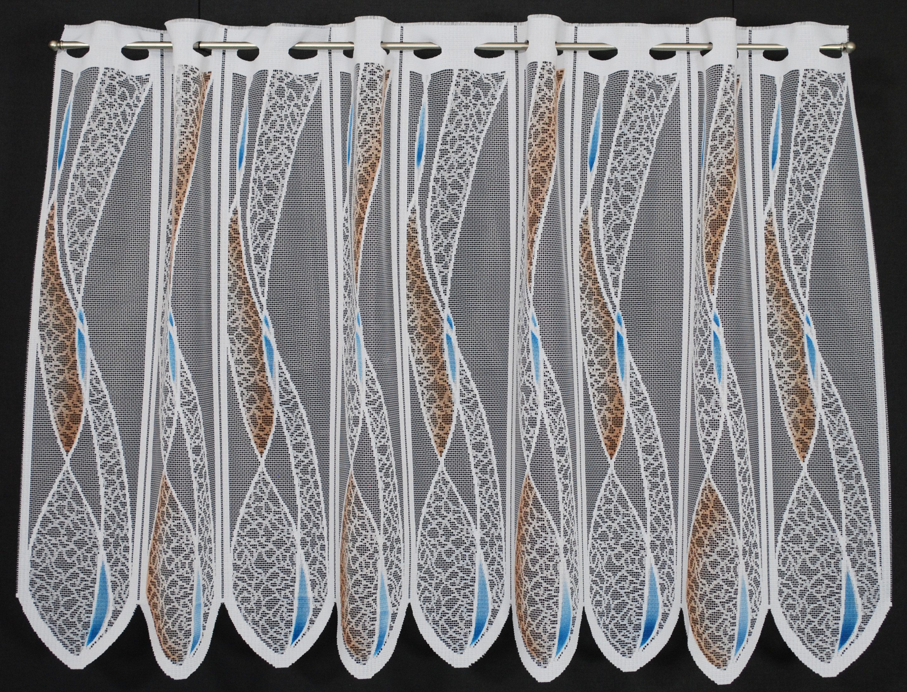 Gardinen Kranzusch Scheibengardine mit Welle (1 St), Stangendurchzug, transparent, Stablöcher,transparent,verschiedene Höhen, Breiten