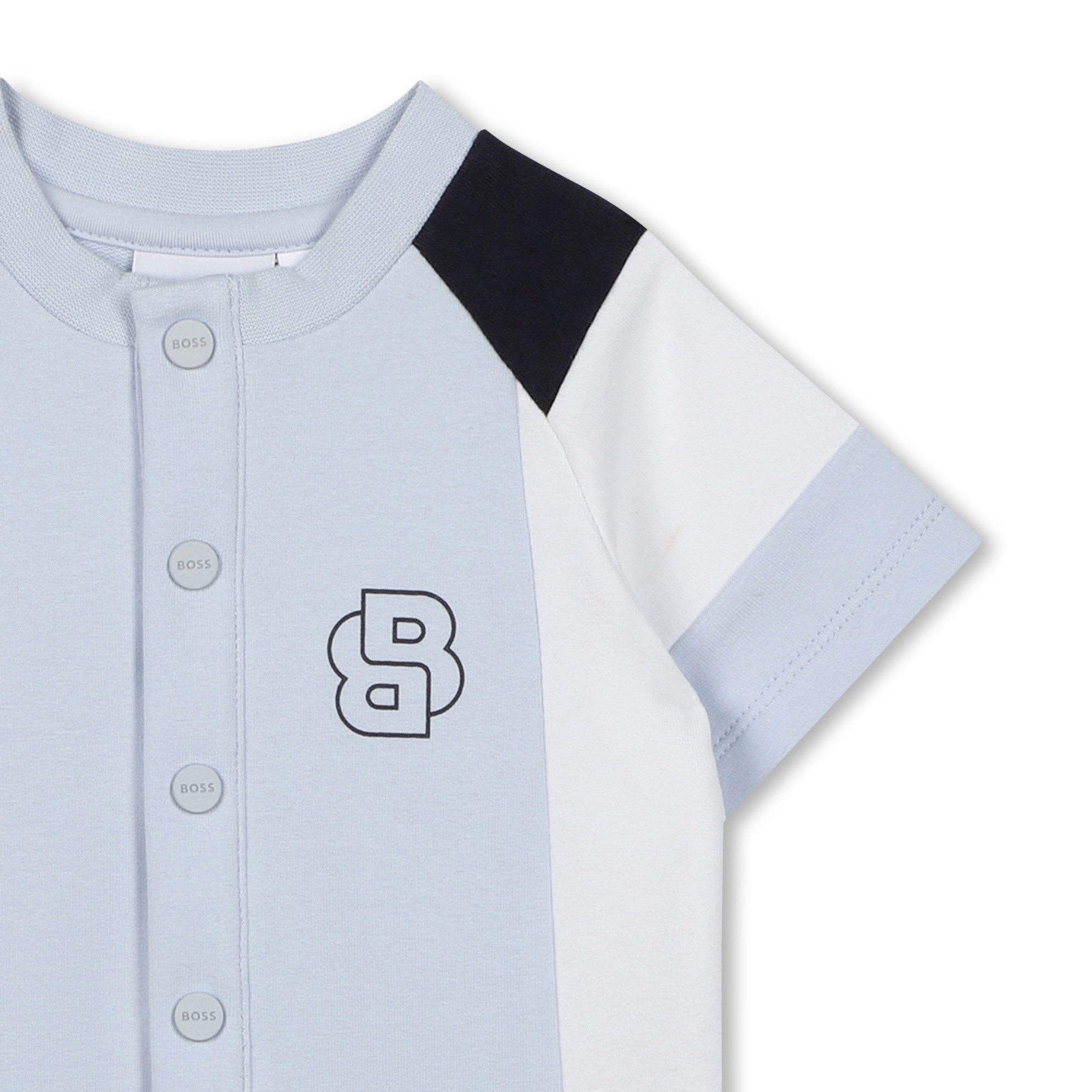 Boss Kidswear Strampler BOSS Kidswear kurzer Strampler in Hellblau für den Sommer