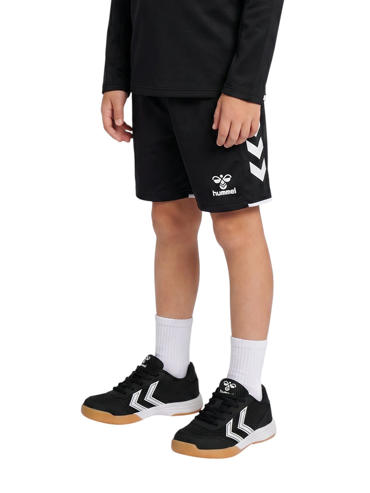 hummel Sporthose hmlCORE 2.0 Shorts (angenehmes Tragegefühl) schwarz/weiss Kinder – Bild 3 von 4