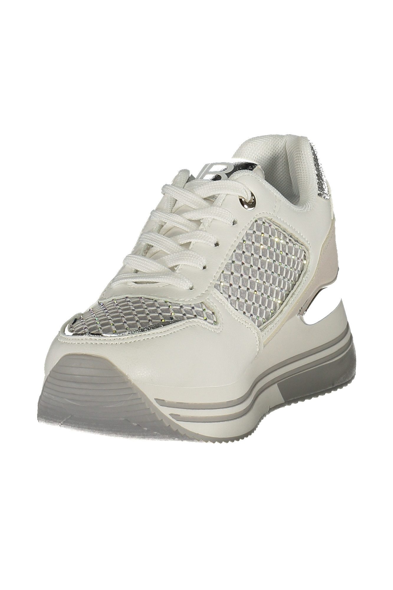 Laura Biagiotti Sneaker Elegante Damensneaker: Weiß mit silbernen Details