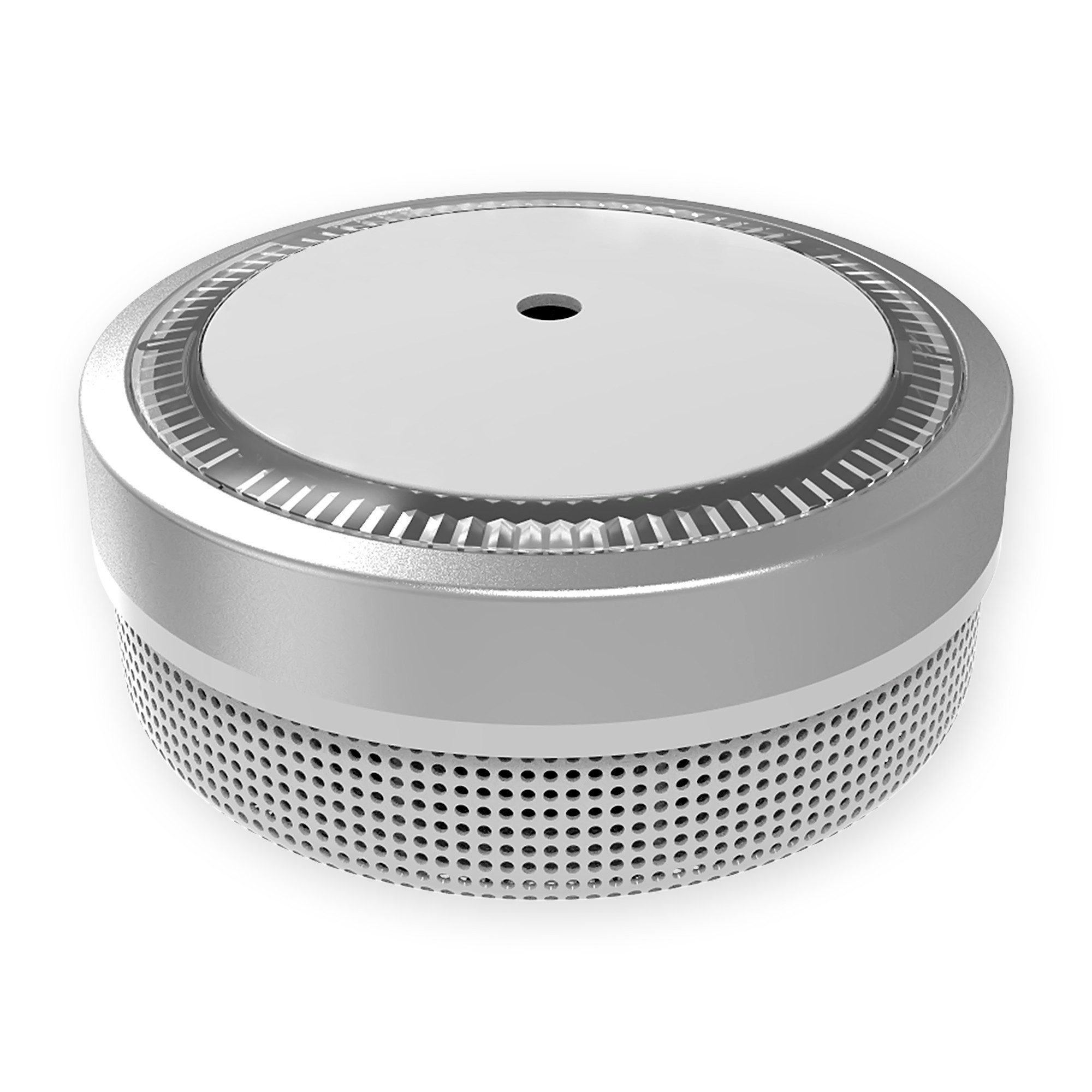 NEMAXX M1-Mini VdS G216020 EN14604 10 Jahre 85dB 3V Lithium Hush Silber 1x Rauchmelder (Photoelektrisch, LED-Status, Prüftaste, Batteriewarnung pausierbar)