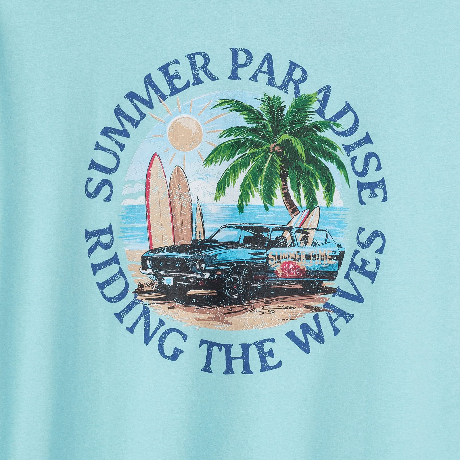 Calm Beach Print-Shirt Calm Beach XXL T-Shirt helltürkis Summer Paradise günstig online kaufen