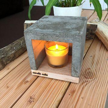 ECI Tools Duftkerze candle cube© Teelicht Tisch Kamin + Duftkerze nach Wahl (Set)