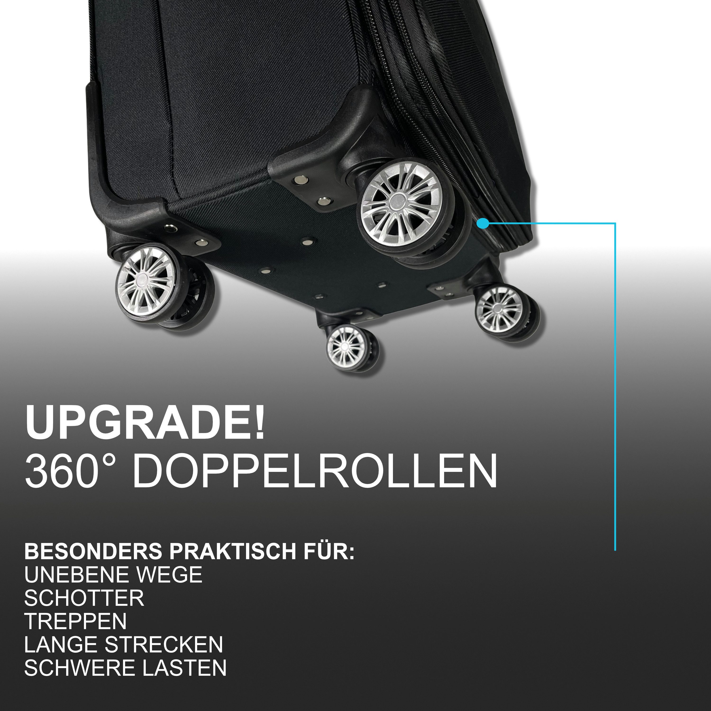 My Travel Bag Koffer 3090 Stoffkoffer 4-Rollen Trolley Reisekoffer Tasche R günstig online kaufen