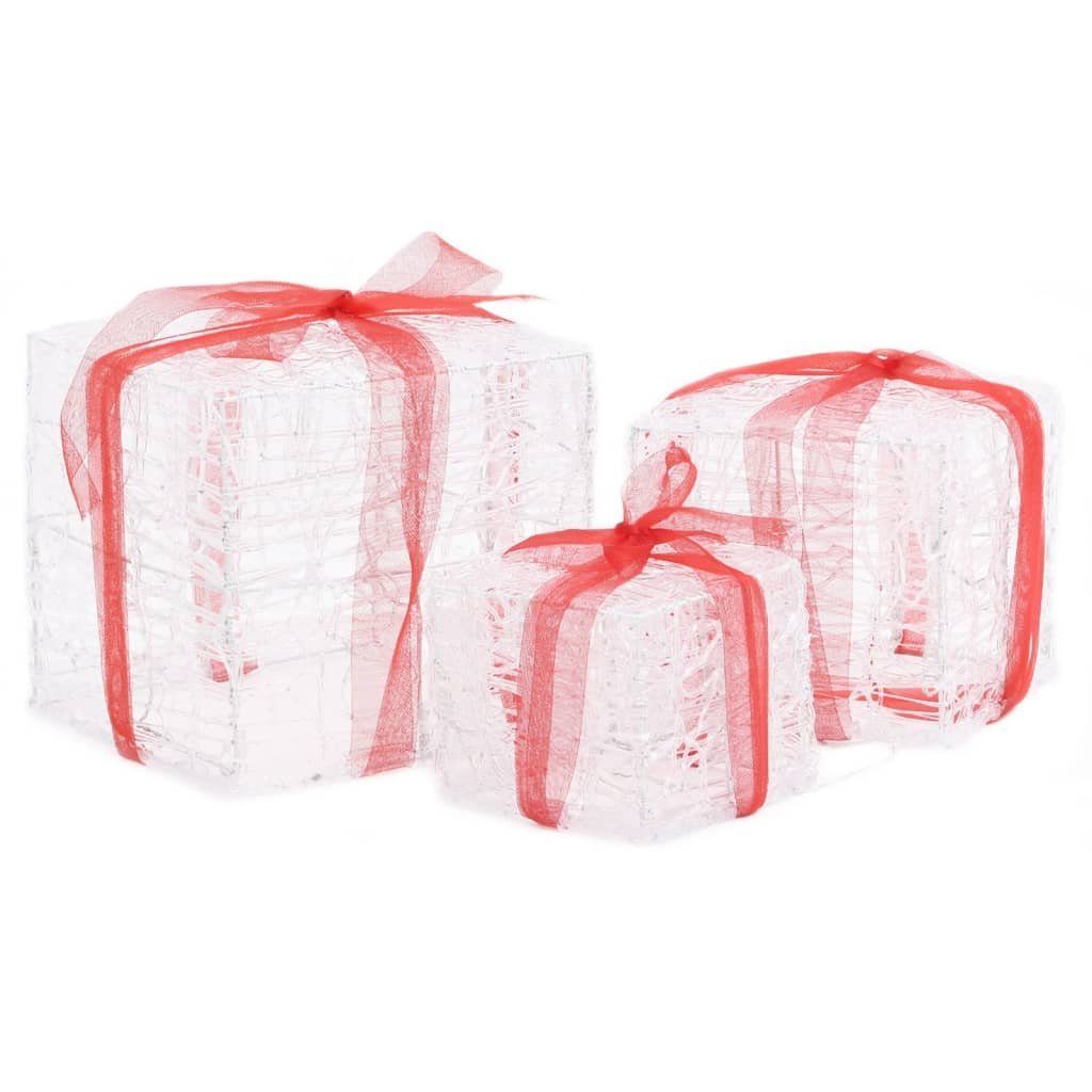 vidaXL Dekolicht NA LED-Geschenkboxen 3 Stk Weihnachtsdekoration Mehrfarbig Weihnachtsb