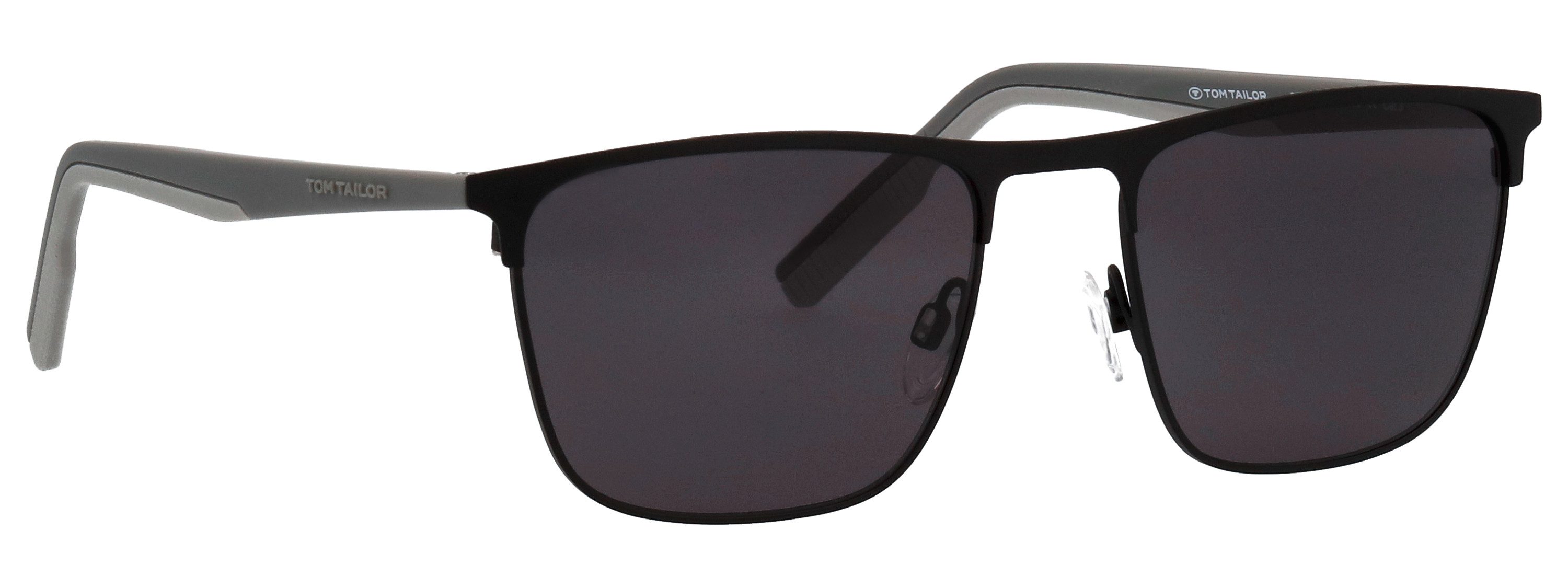 TOM TAILOR Sonnenbrille Modell 677001 Form Karree/Eckig, Logoschriftzug auf Bügel, Kombifassung