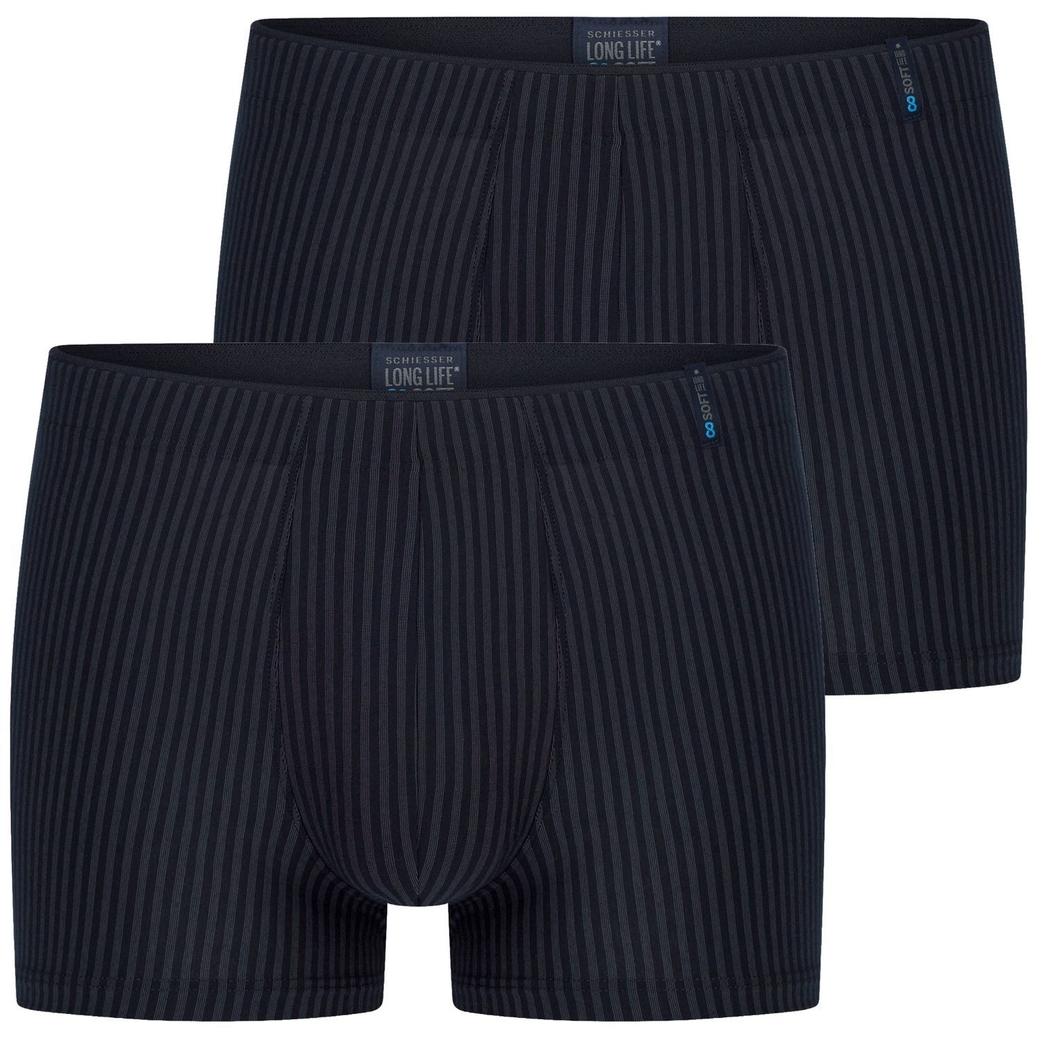 Schiesser Boxershorts Shorts ohne Eingriff, körpernaher Schnitt, innenliegender Webgummibund