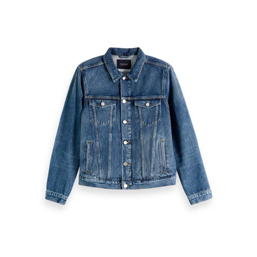 Allwetterjacke Scotch & Soda Herren Jeansjacke Classic Trucker Jacket 151076