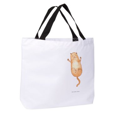 Mr. & Mrs. Panda Shopper Katze Umarmen - Weiß - Geschenk, Liebe, Mieze, Strandtasche, Tasche, (1-tlg), Modisches Design