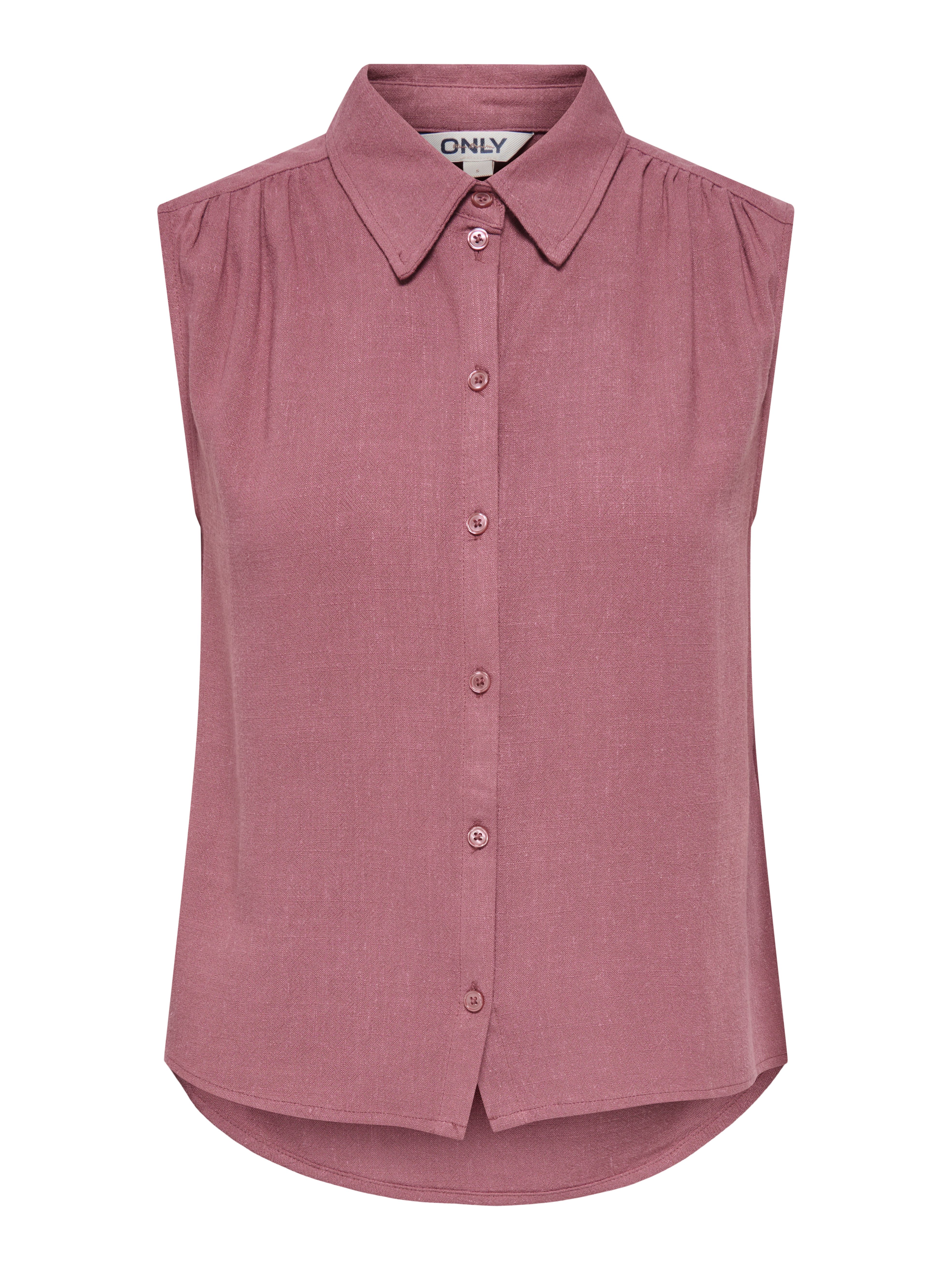 ONLY Blusentop ONLSIESTA S/L LINEN BL SHIRT PNT NOOS mit Leinen