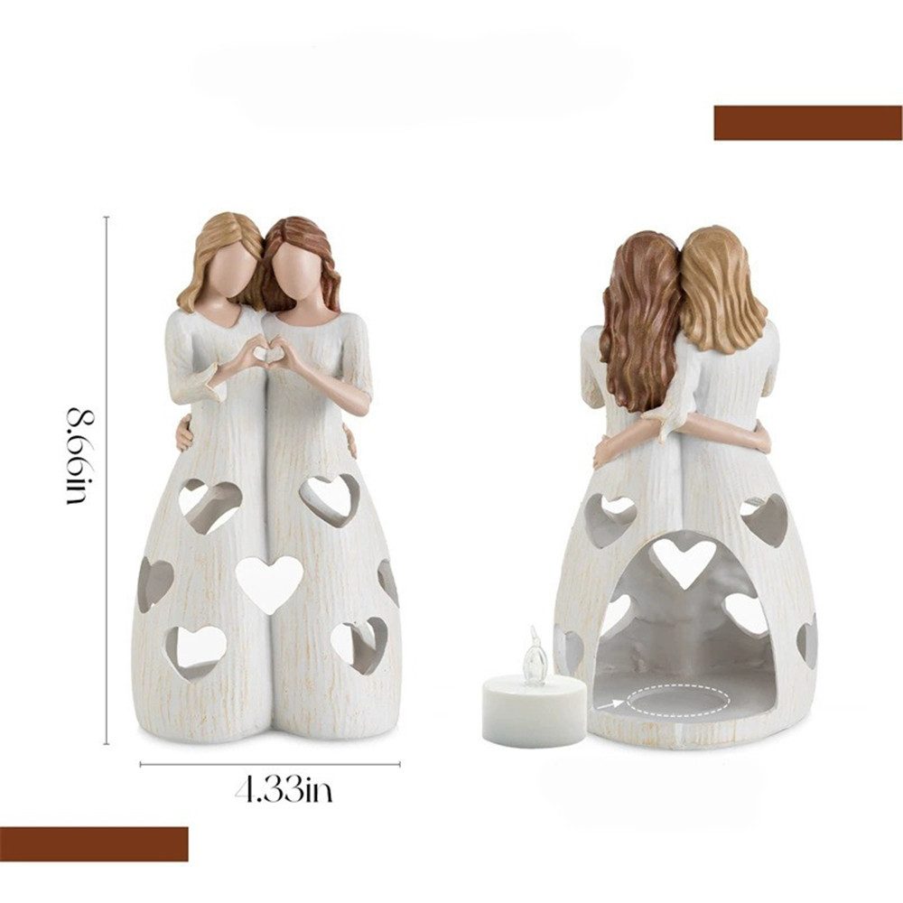 Coonoor Kerzenständer Geschenk zum Muttertag Mutter und Tochter umarmen den günstig online kaufen