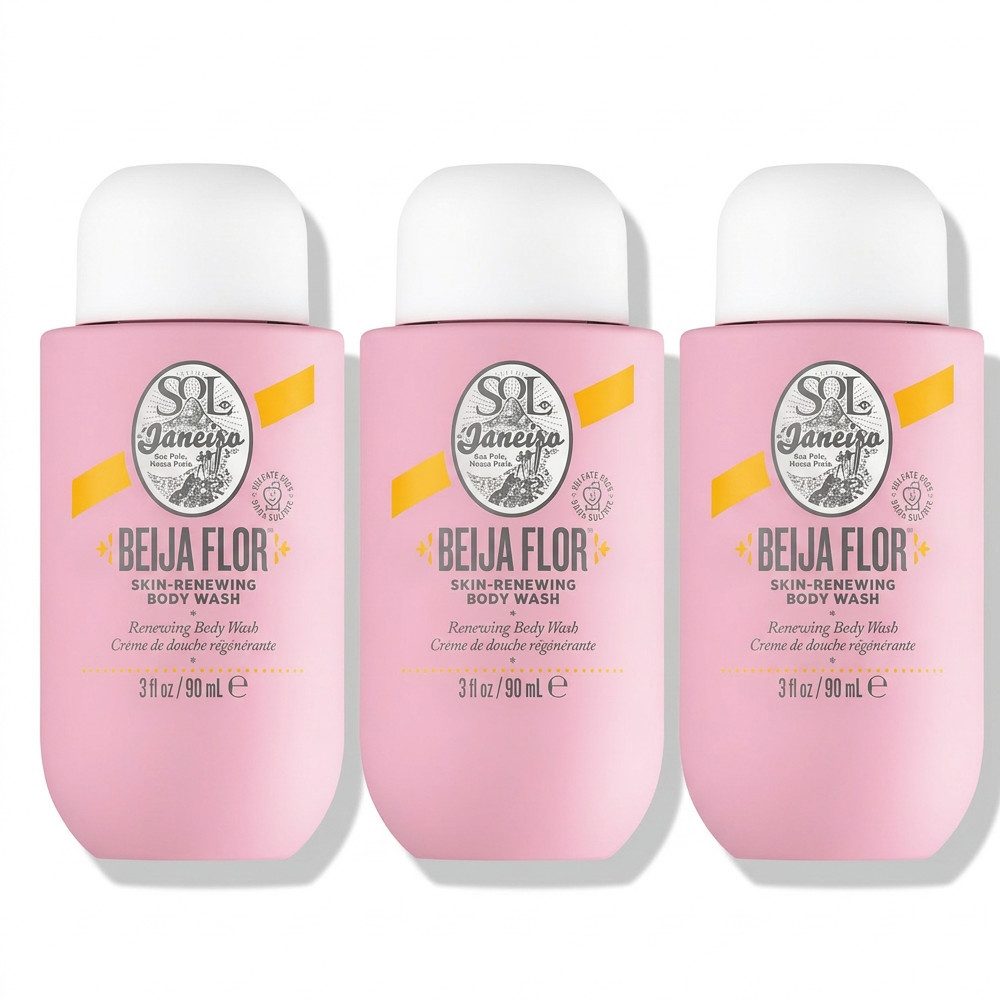 Sol de Janeiro Körperpflegemittel Sol de Janeiro Beija Flor Renewing Body Wash 3er Set, 1-tlg., Praktisches Vorrats-Set mit drei identischen Body Wash Produkten