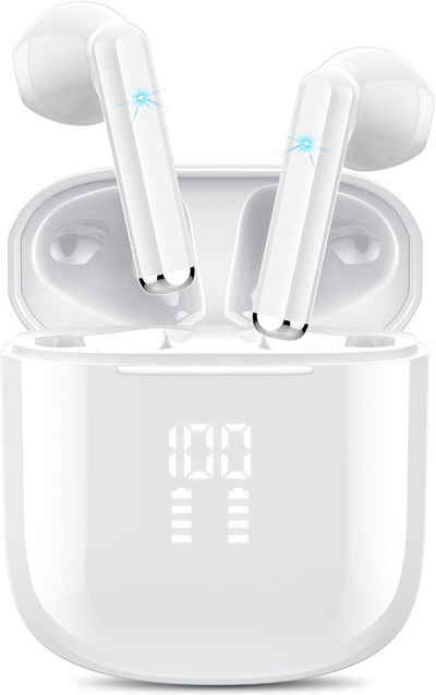 OYIB Kabellos Bluetooth 5.3 mit 4 ENC Mikro, 2023 Immersiver HiFi Наушники-вкладыши (Intelligente Touch-Steuerung und Hall-Schalter für mühelose Bedienung, Touch Control Ohrhörer mit LED Anzeige, 25H, IPX7 Wasserdicht Earbuds)