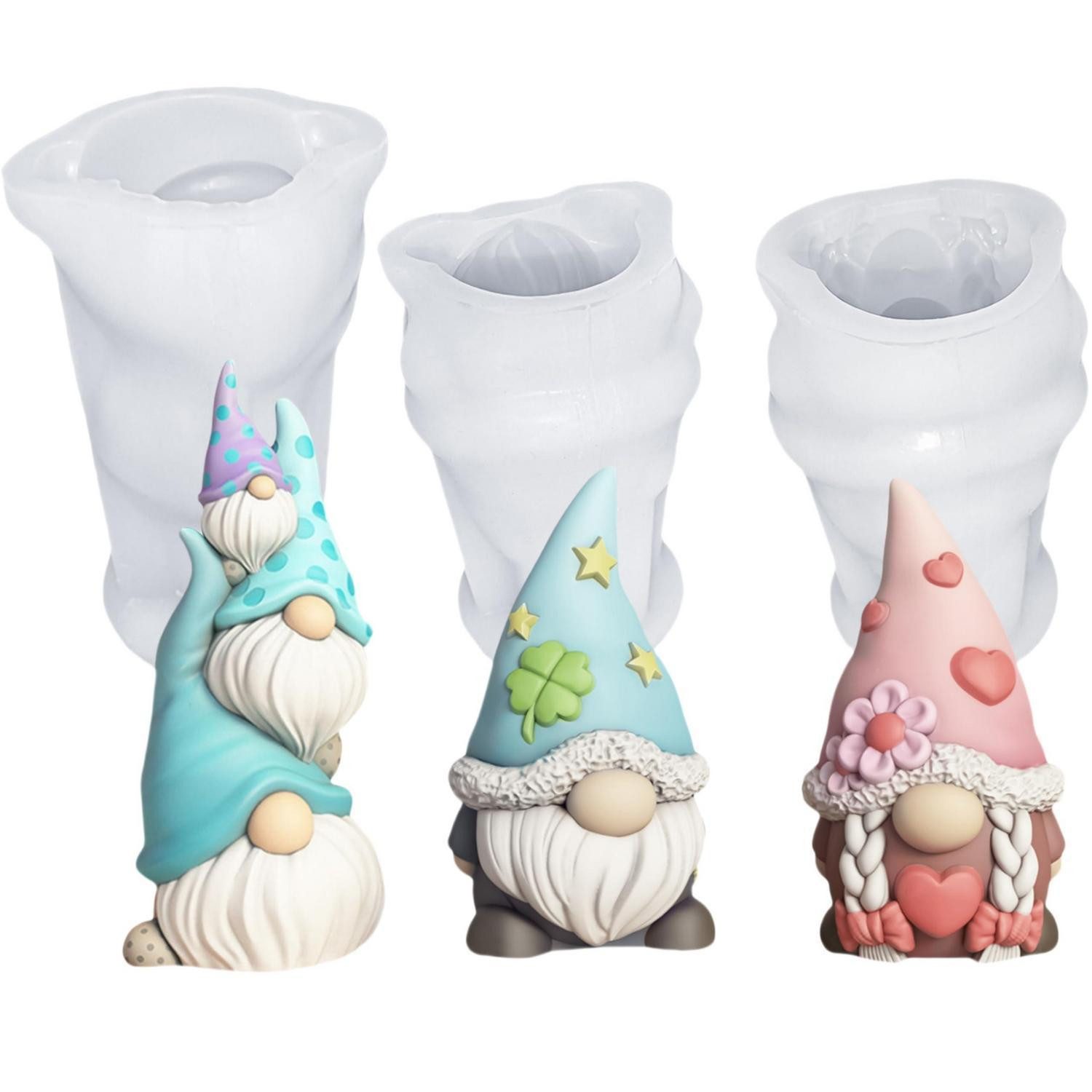 LuxusKollektion Wichtel Silikonform Wichtel Weihnachten 3er Set (3 St)