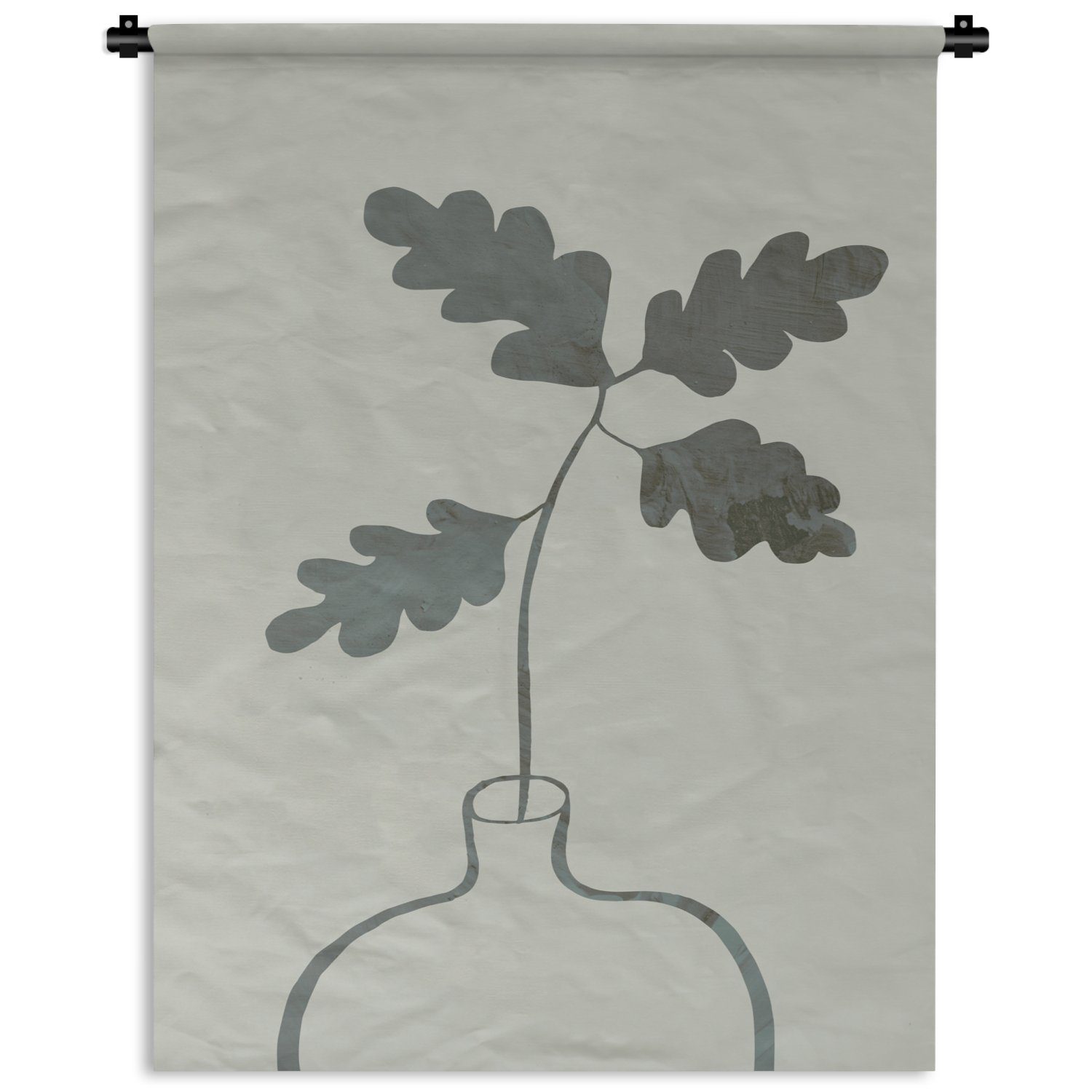 MuchoWow Wanddekoobjekt Blumen für Blumentopf an Grün, Wohnzimmer, - Blätter Schlafzimmer Wand, - Deko der - Tapisserie