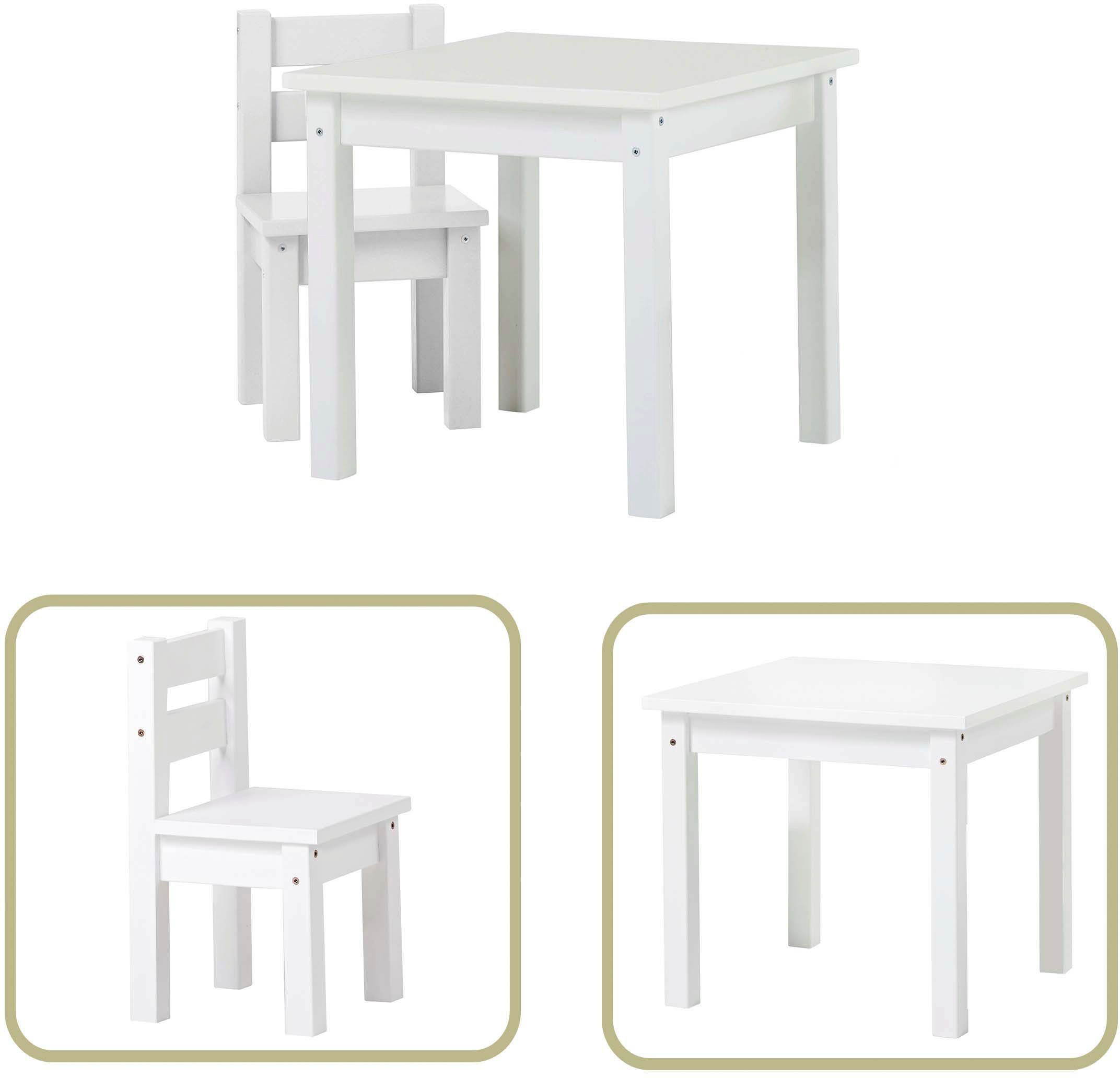 Hoppekids Kindersitzgruppe "MADS Kindersitzgruppe" Set, 1 Tisch, 1 Stuhl, 2 günstig online kaufen