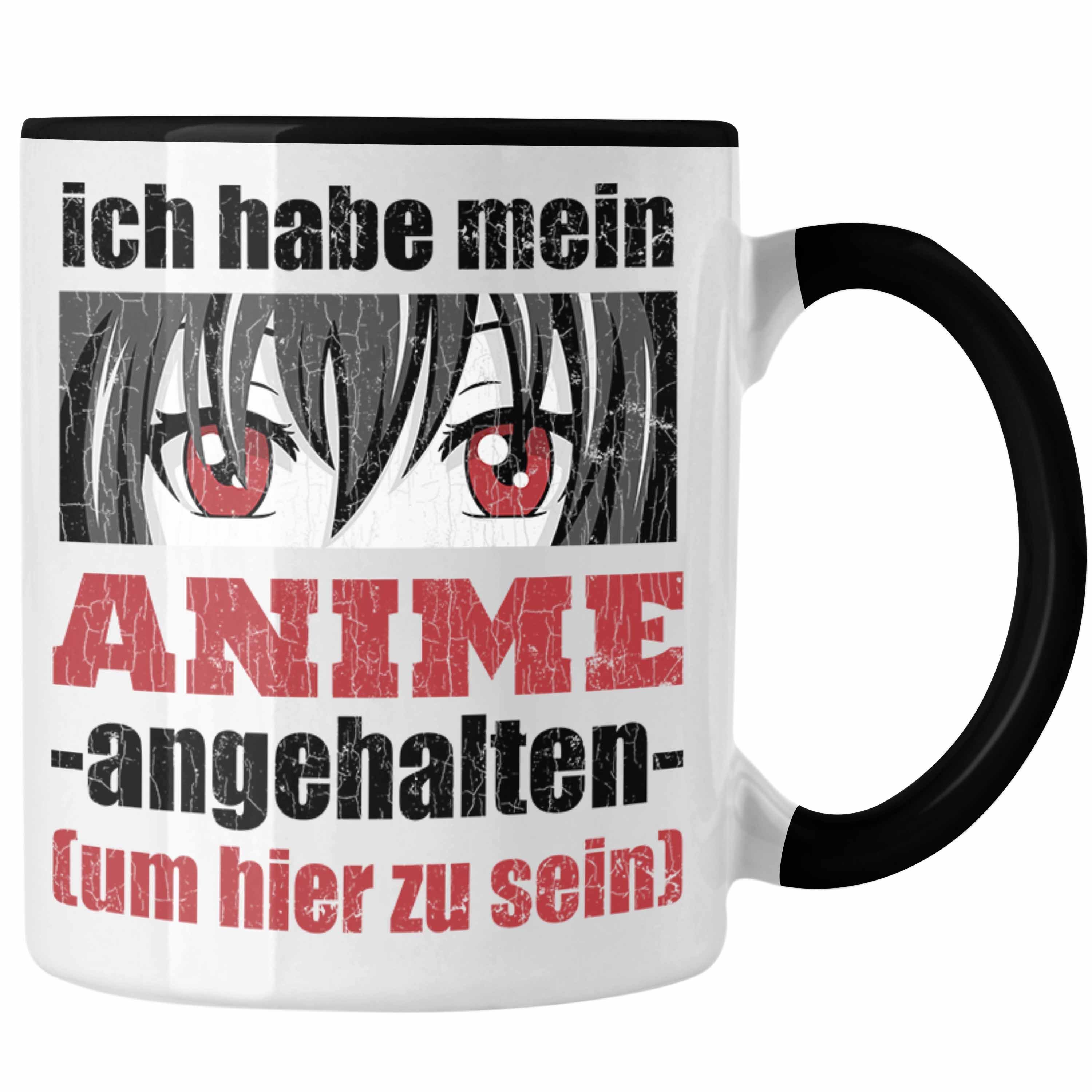 Trendation Tasse Trendation - Anime Tasse Geschenk Spruch Kaffeetasse Geschenke Deko Anme Fan Spruch Sprüche Schwarz