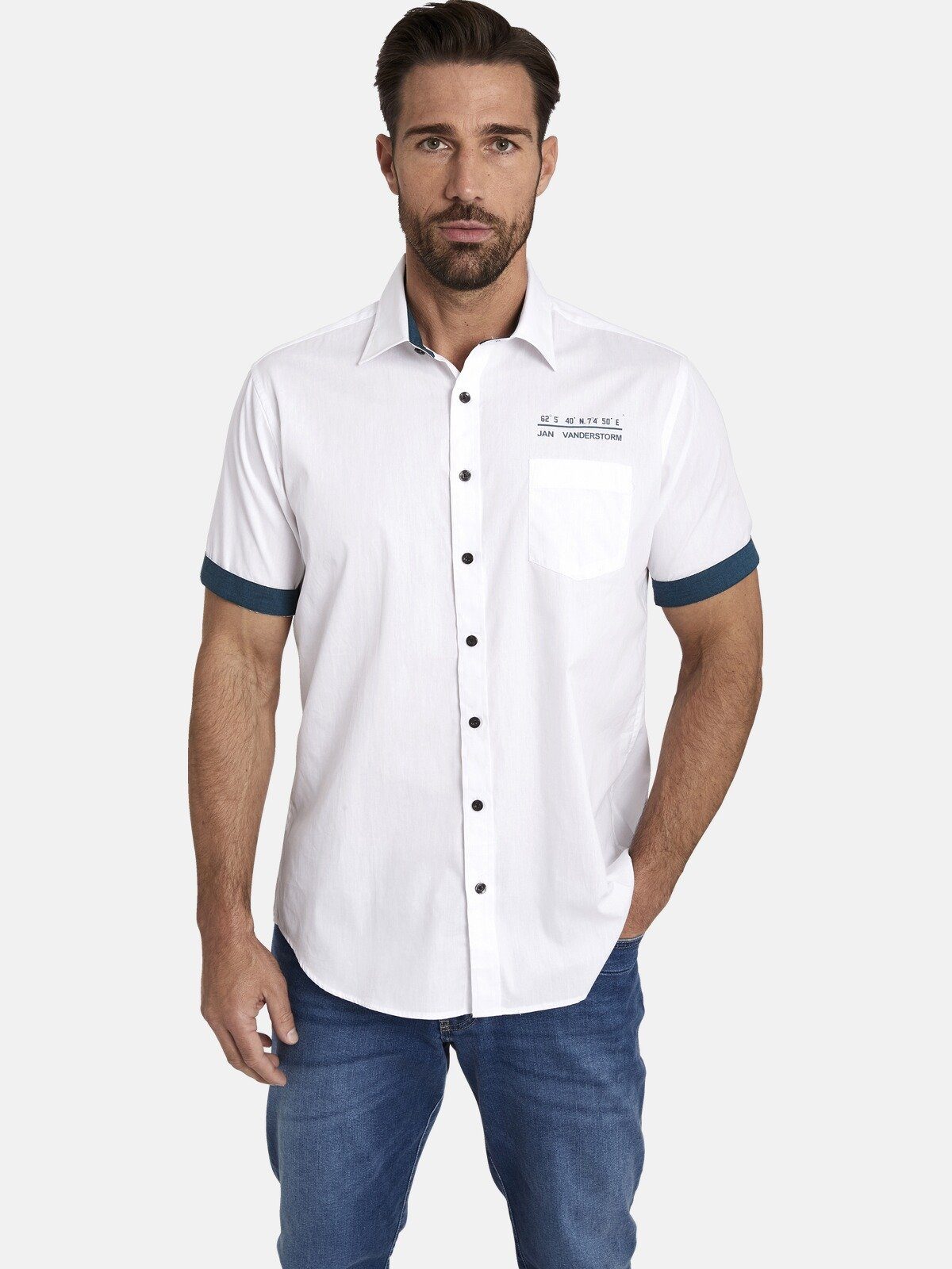 Jan Vanderstorm Kurzarmhemd EVIN Comfort Fit günstig online kaufen