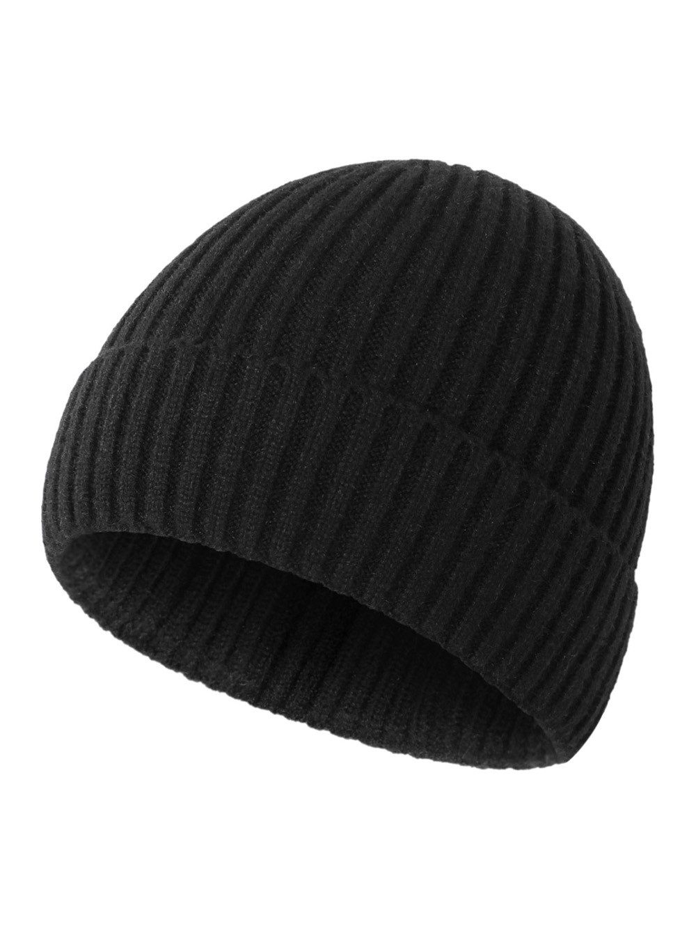 axy Beanie Kinder Rippstrick Mütze mit breitem Umschlag Winter für 1–6 Jahre. Kindermütze für Jungen Mädchen Kleinkind Unisex