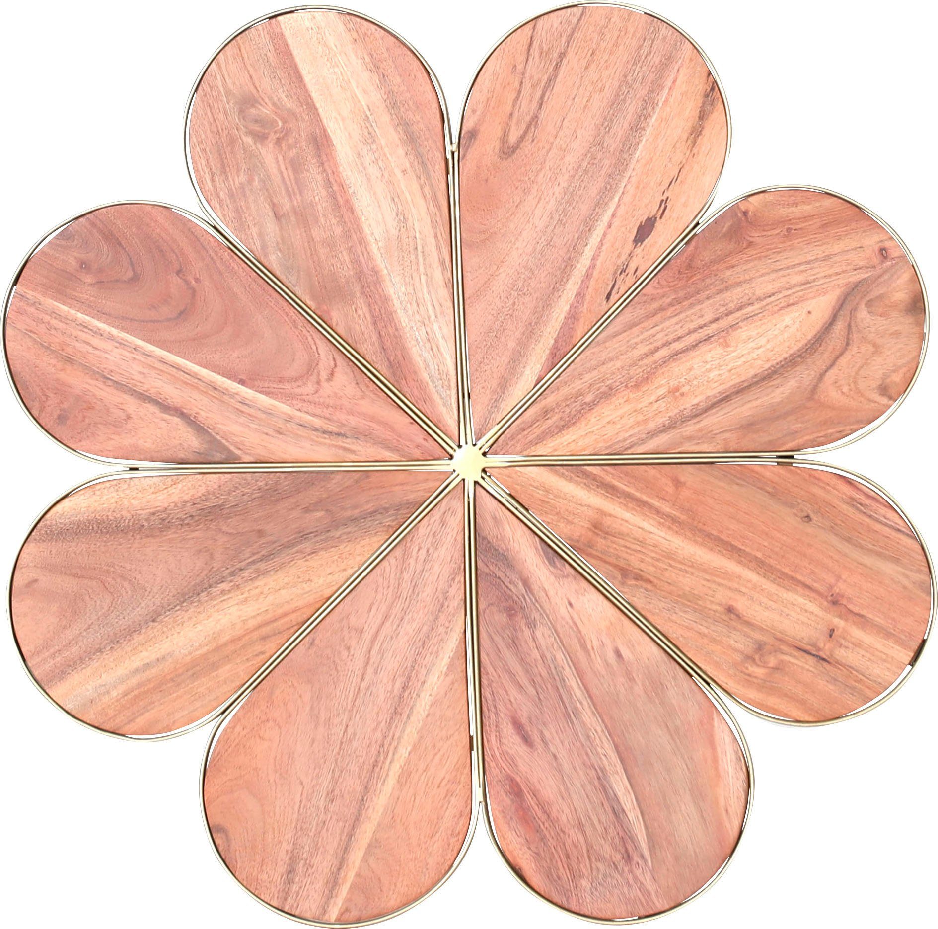 Gutmann Factory Beistelltisch Bloom, mit eingefasster Massivholzplatte Akazie
