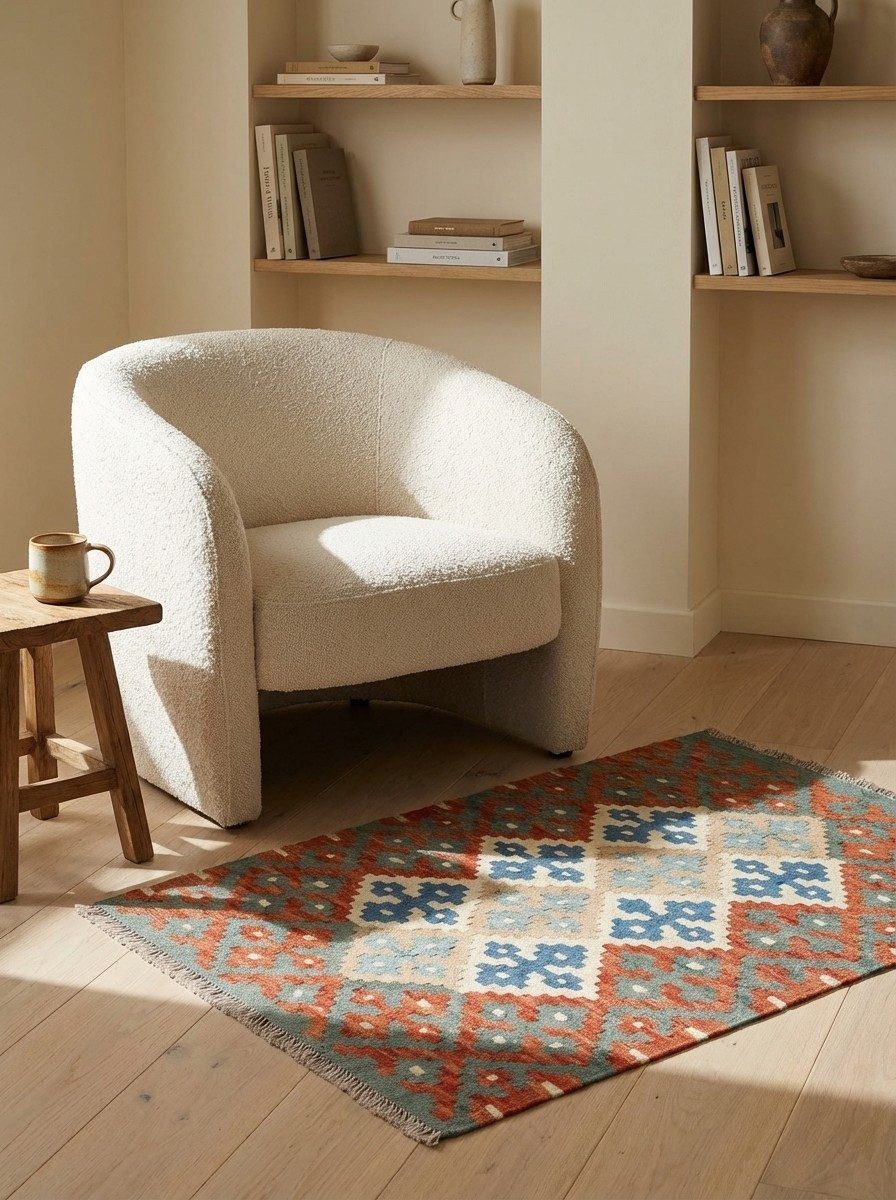 Looma Teppich Kelim Gashgai 123x87cm, rechteckig, Höhe: 5 mm, Gashgai, Schurwolle, Unikat