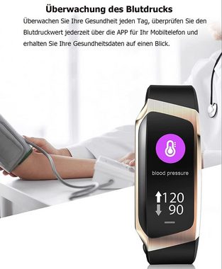 Welikera Fitness Tracker mit Schrittzähler Pulsuhr Blutdruck Messgerät,IP68 Smartwatch