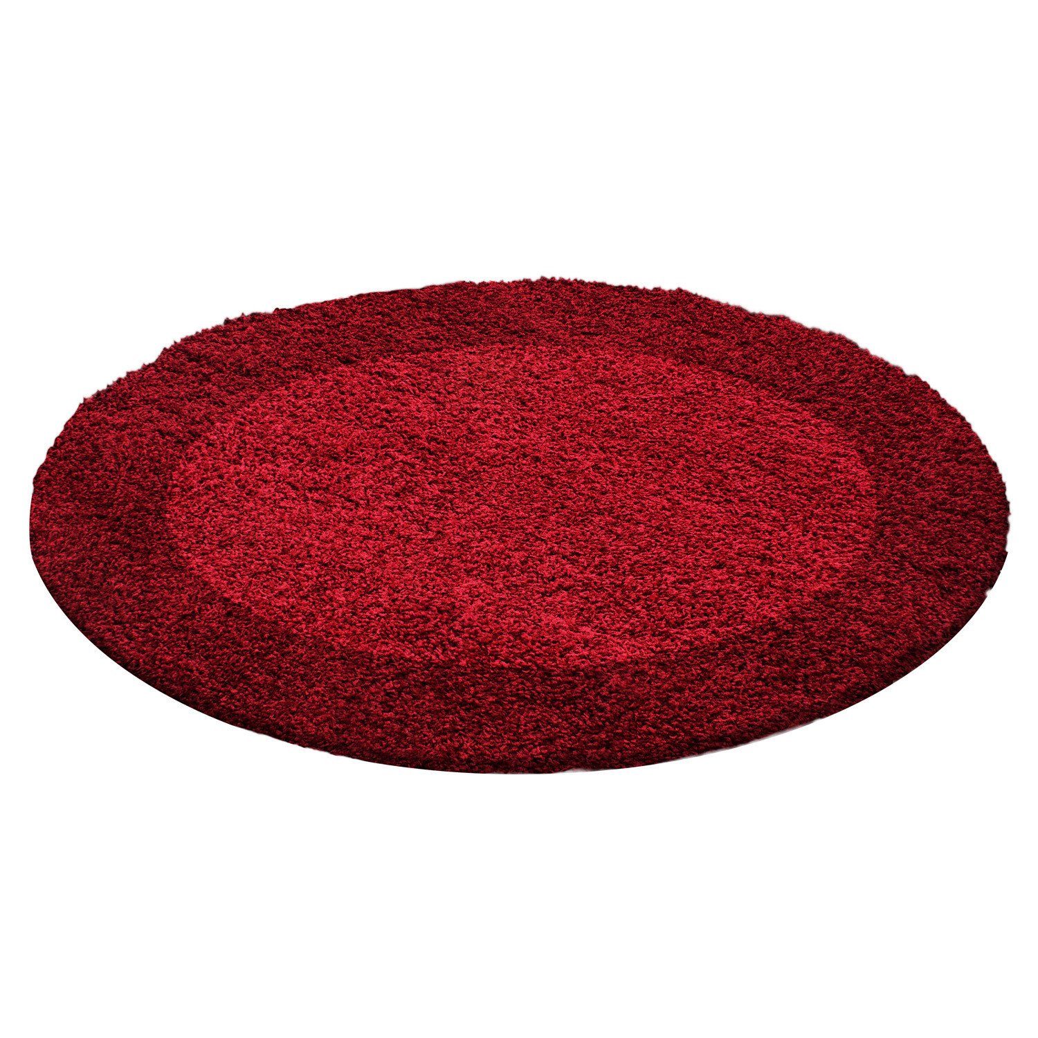 Hochflor-Teppich Hochflor Shaggy Zottelteppich Wohnzimmer Schlafzimmer, Miovani, Höhe: 30 mm Rot