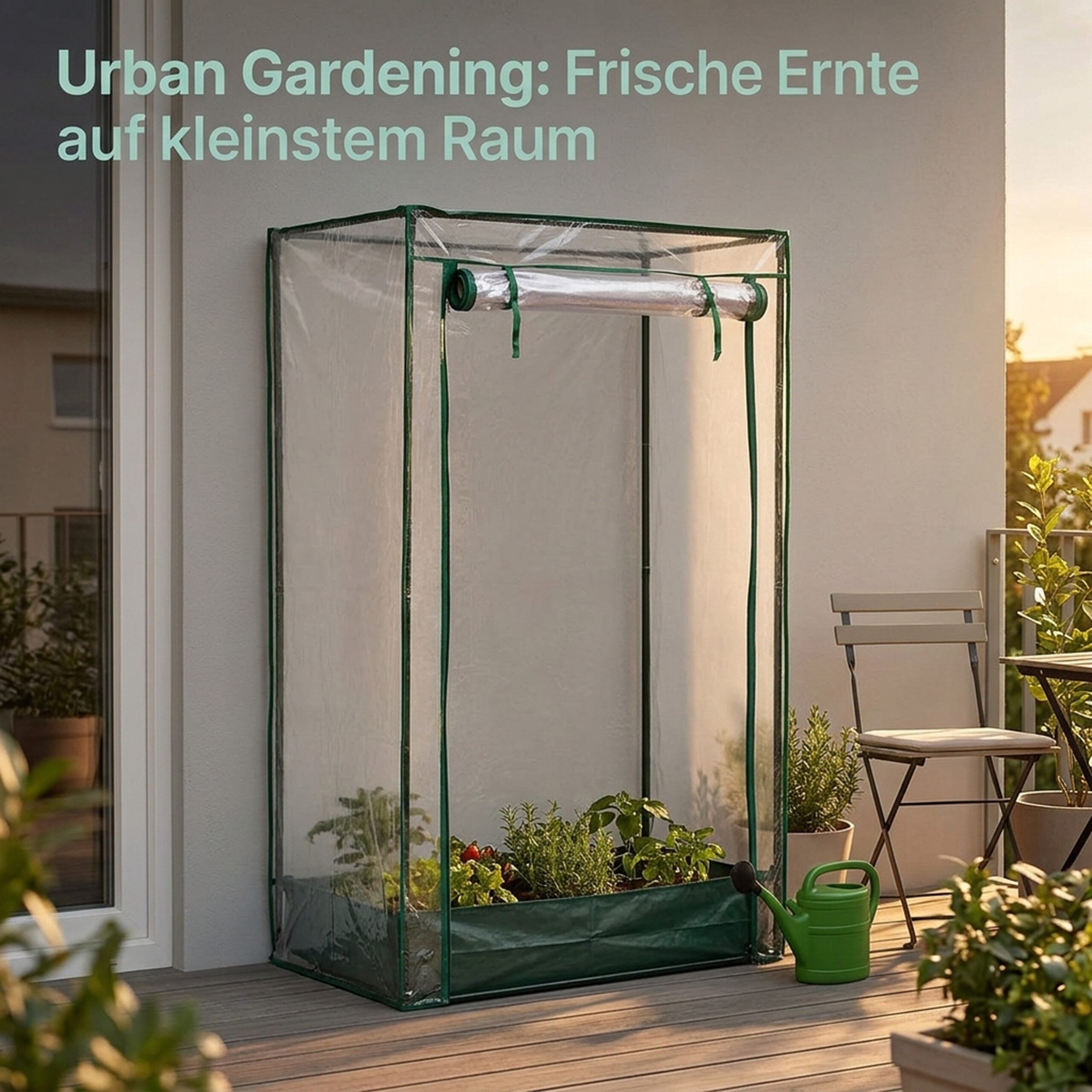 relaxdays Tomatengewächshaus für Garten und Balkon, BxTxH: 100 x 50 x 150 cm, BxLxH: 100 x 50 x 150 cm, 1-St., PVC – Bild 2 von 5