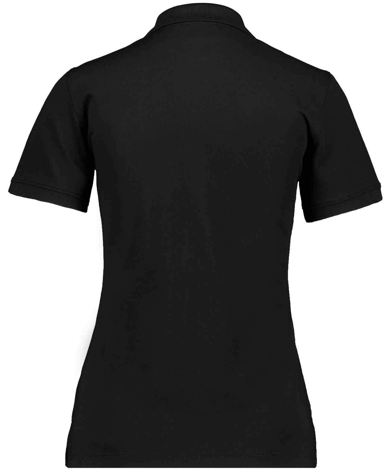 RAGMAN Poloshirt RAGWOMAN Damen Poloshirt Kurzarm Baumwollmix Piqué Schwarz