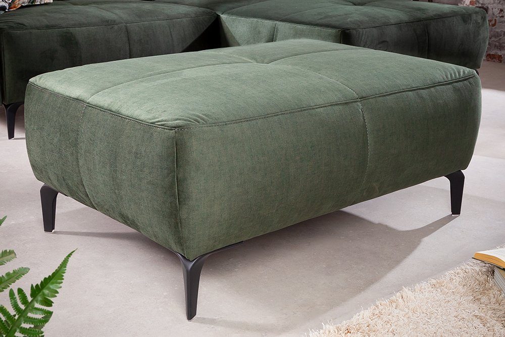 riess-ambiente Fußhocker MARRAKESCH 114cm flaschengrün, Sitzhocker · für Sofas · Samt-Bezug · Wohnzimmer