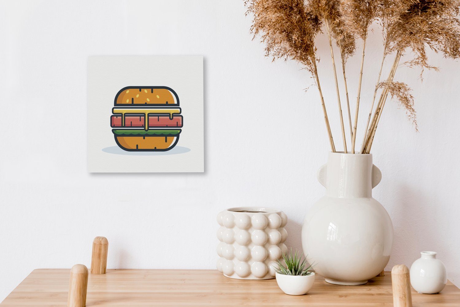 Schlafzimmer St), Hamburger Wohnzimmer (1 das OneMillionCanvasses® für darstellt, Ein einen Piktogramm, Bilder Leinwandbild Leinwand