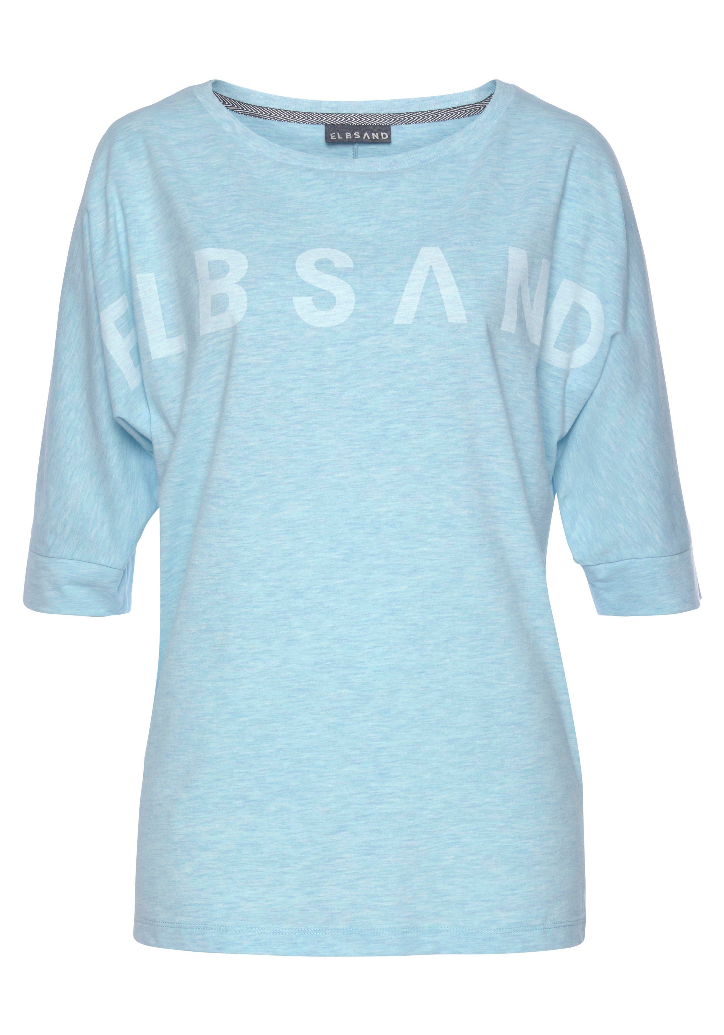 Elbsand 3/4-Arm-Shirt Iduna mit Logodruck, Baumwoll-Mix, günstig online kaufen