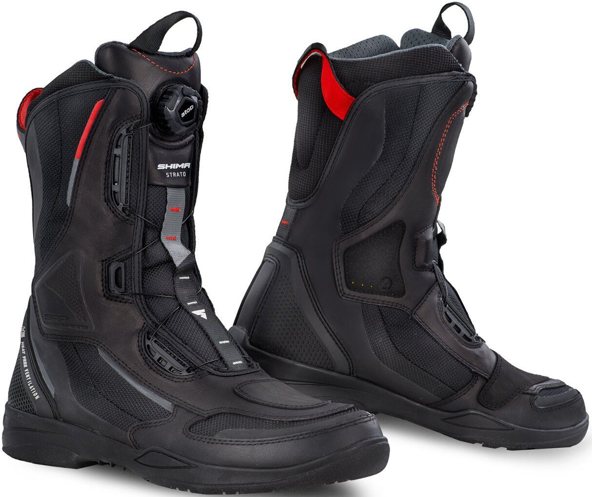 SHIMA Strato Motorrad Stiefel Motorradstiefel Atmungsaktiv belüftet reflektierende