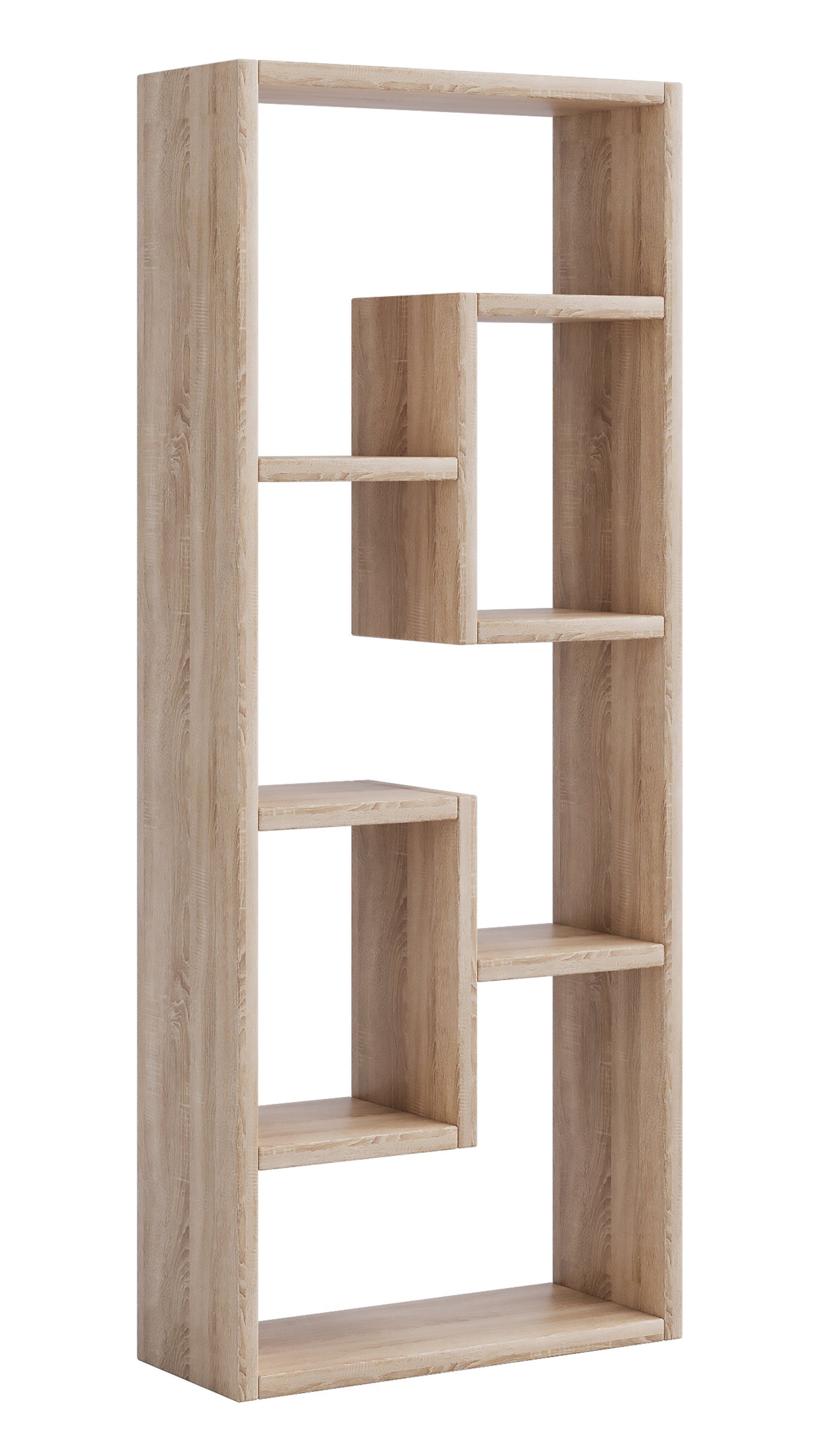 Regal Vilo, Raumteiler Bücher Standregal Holz Honig-Eiche VCM 1-tlg. Stand Standregal