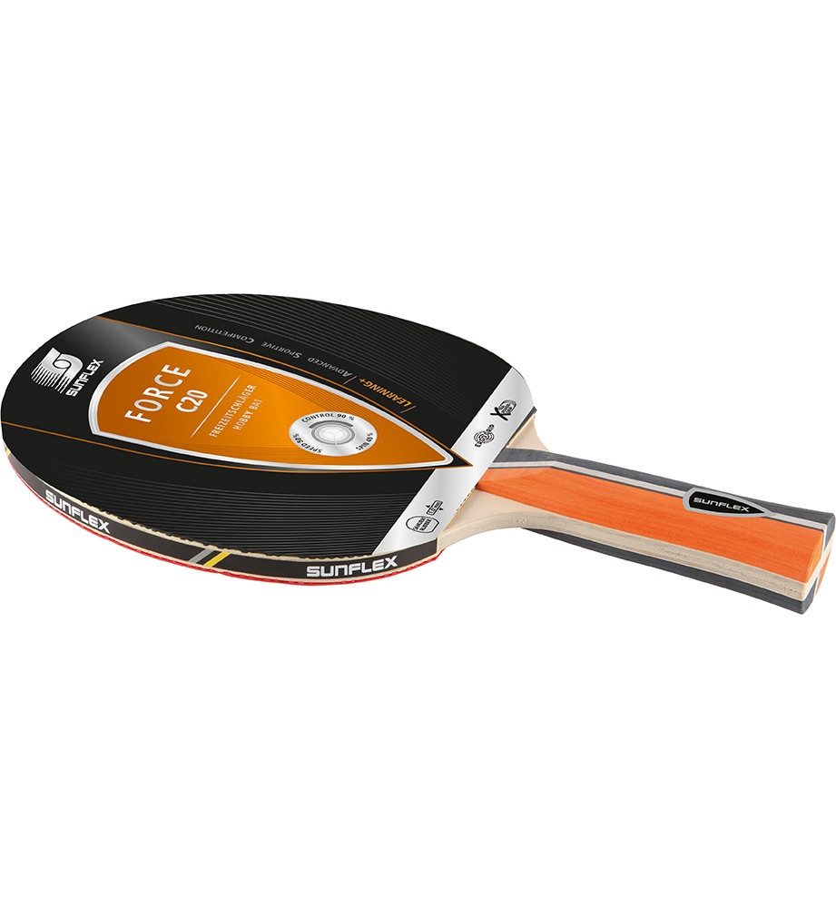 Tischtennisschläger Force C20 (Freizeit-, 1mm Schwamm, Xtra Power Grip Belag) - 1 Schläger