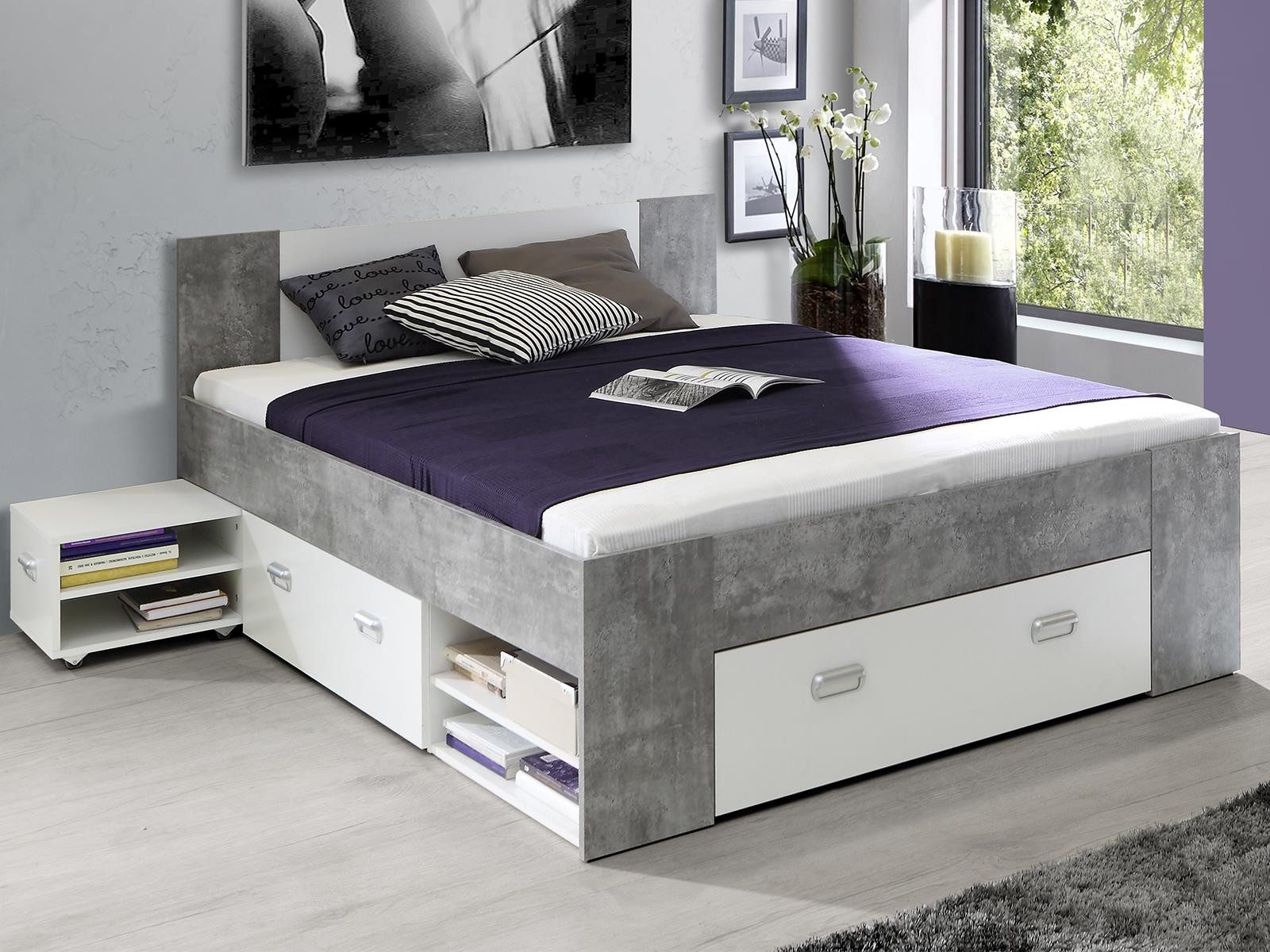 FORTE Bett 203,6 x 86 x 143,4 cm (B/H/T)