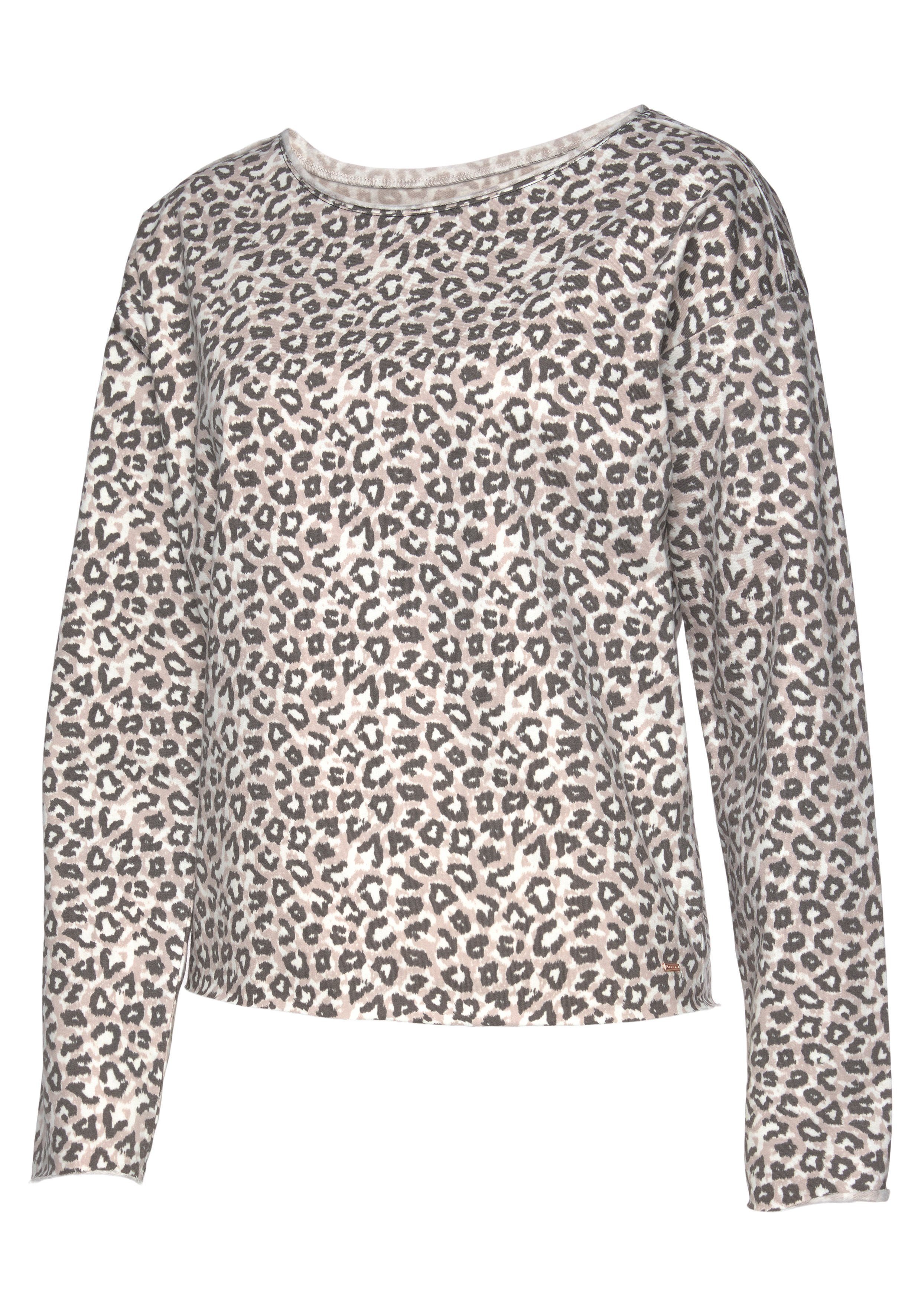 LASCANA Sweatshirt Langarmshirt in locker sitzendem Schnitt, Loungewear