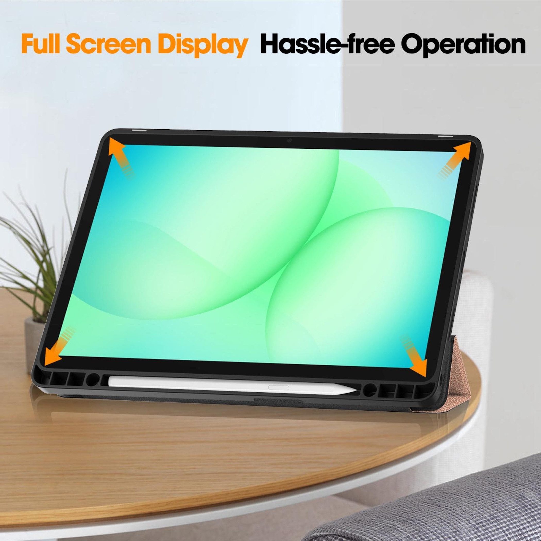 Wigento Tablet-Hülle Tablet Hülle für Samsung Galaxy Tab A11+ A9+ Plus Smart Schutz Cover, 3-Fach Halterung, Kratzfest, Leicht