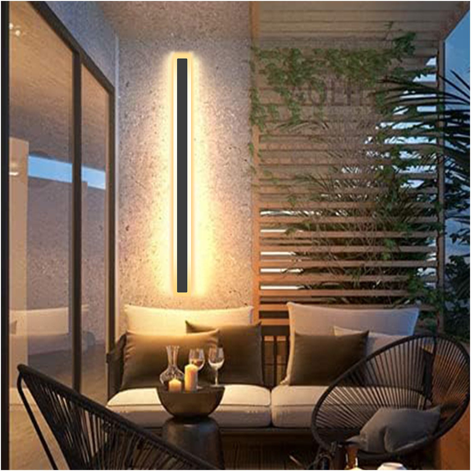 oyajia LED Wandleuchte Lange Wandleuchte 100cm, günstig online kaufen