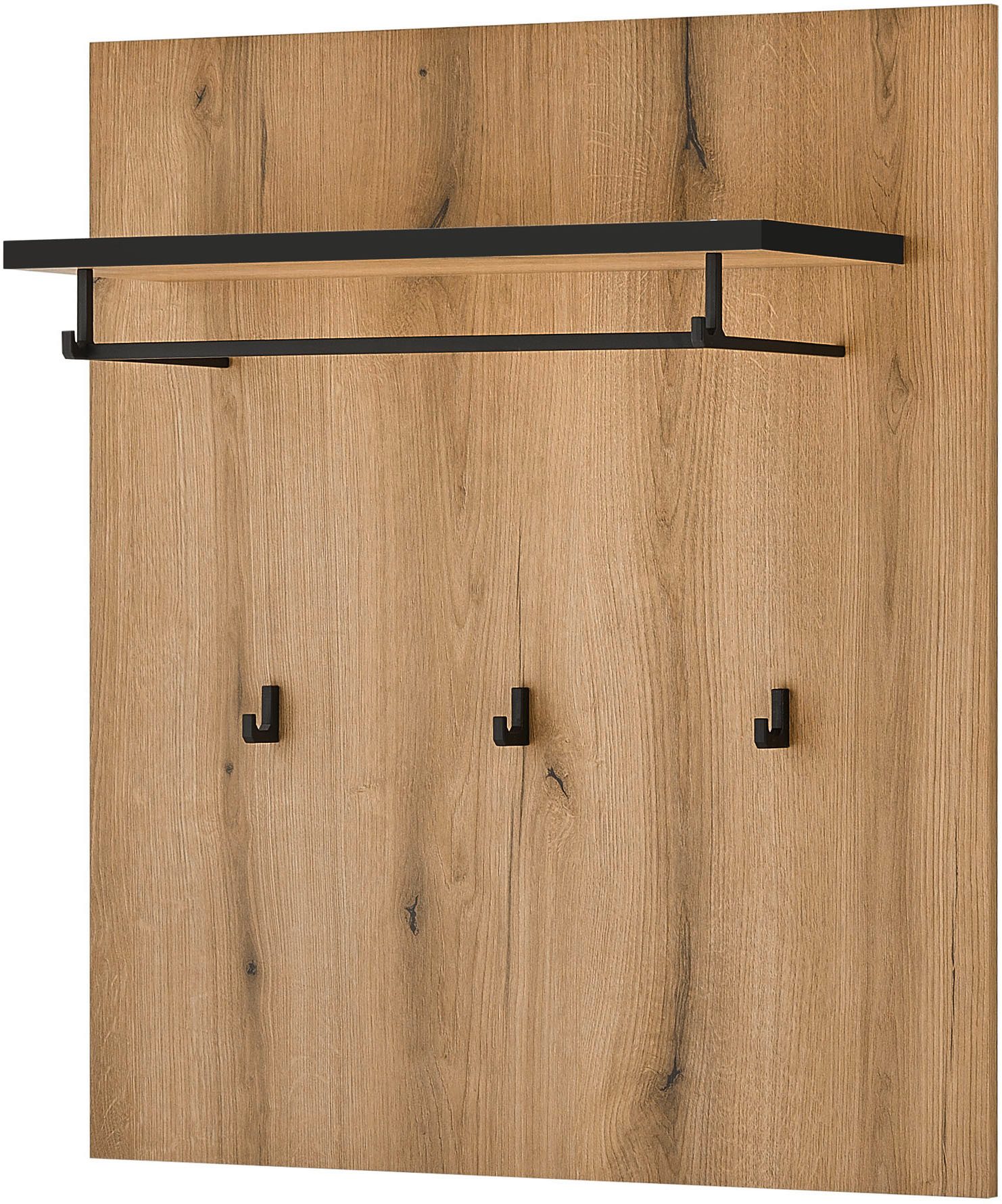 Home affaire Garderobenpaneel Cantara, Wandregal, Flurgarderobe mit Hutablage, Kleiderstange & Haken, vielseitig einsetzbar, in zwei Farben verfügbar, 79 cm bre – Bild 3 von 5