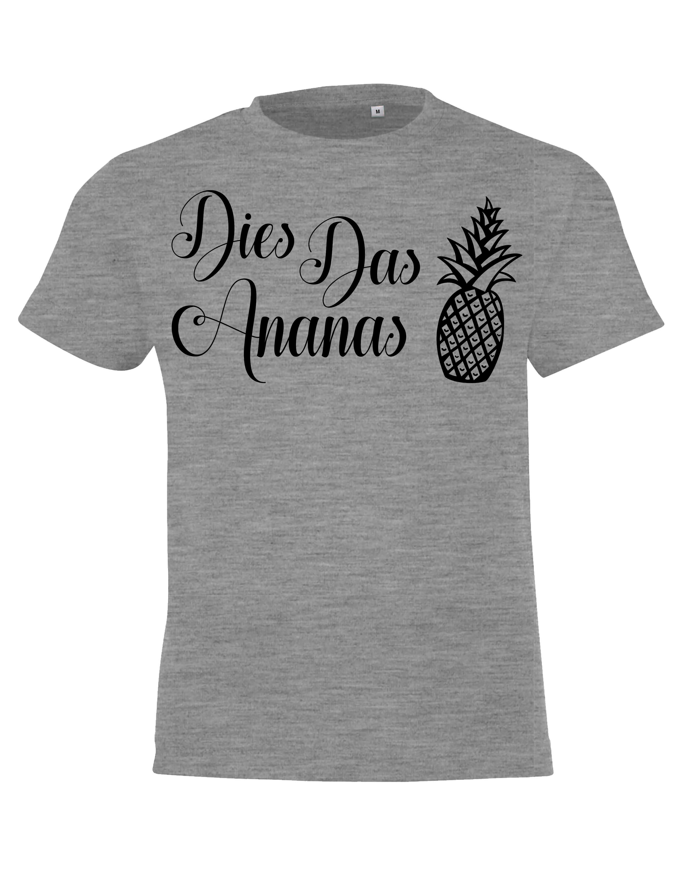 Kapuzenpullover "DIES DAS ANANAS" Kinder T-Shirt mit Lustigen Print Geschenk Statement