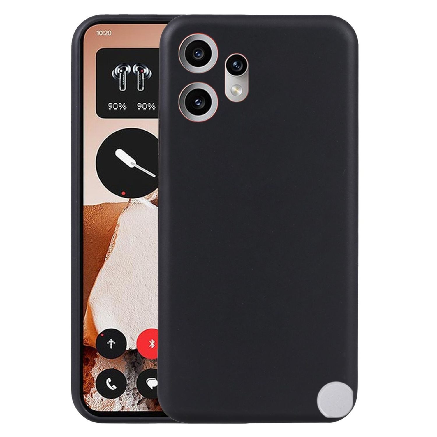 Wigento Handyhülle Für Nothing CMF Phone 2 Pro Silikon TPU Schutz Hülle Flexibel Schwarz, Stilvolle TPU Hülle, präzise Aussparungen, schützend