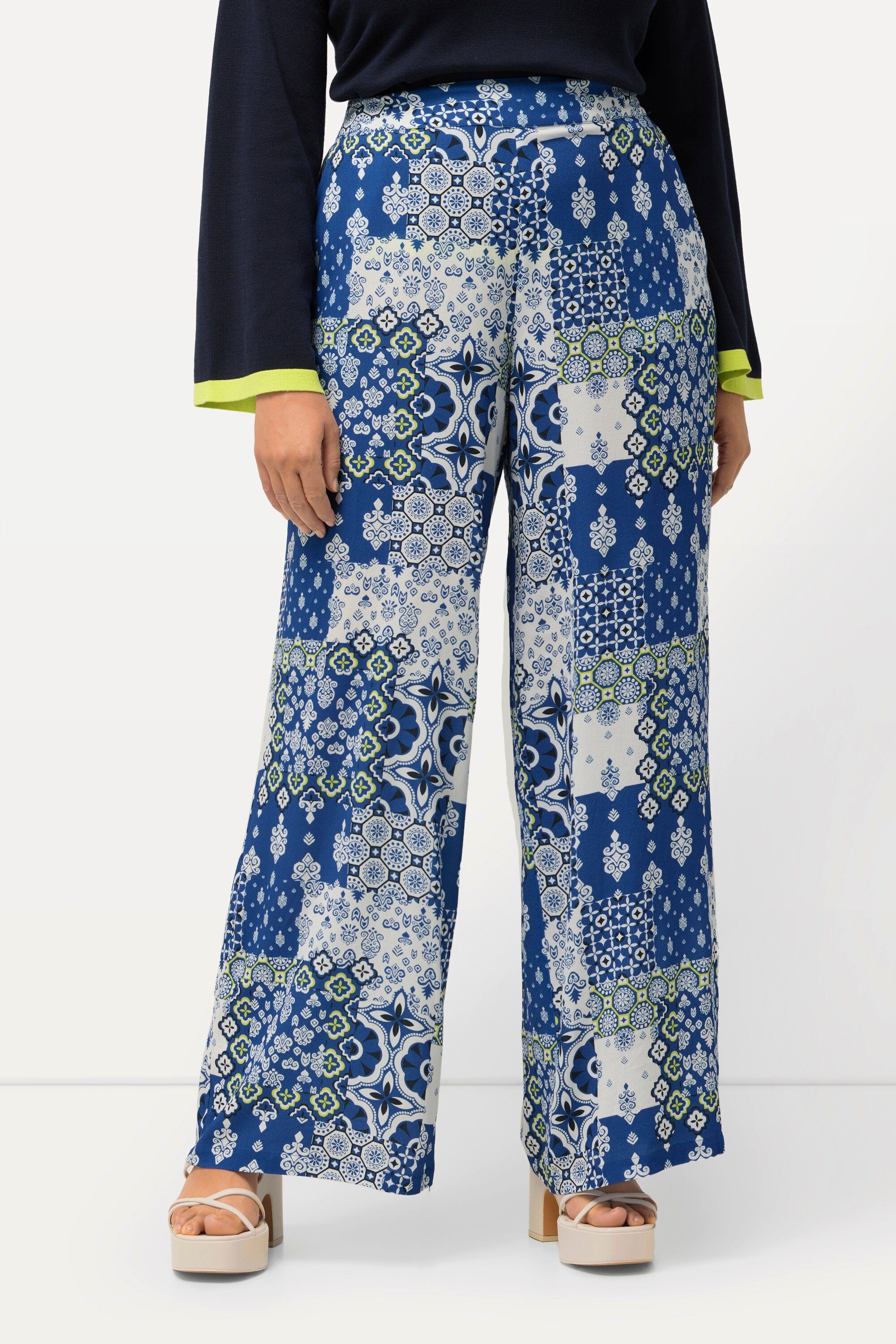 Ulla Popken Schlupfhose Hose Rose Patchdruck günstig online kaufen