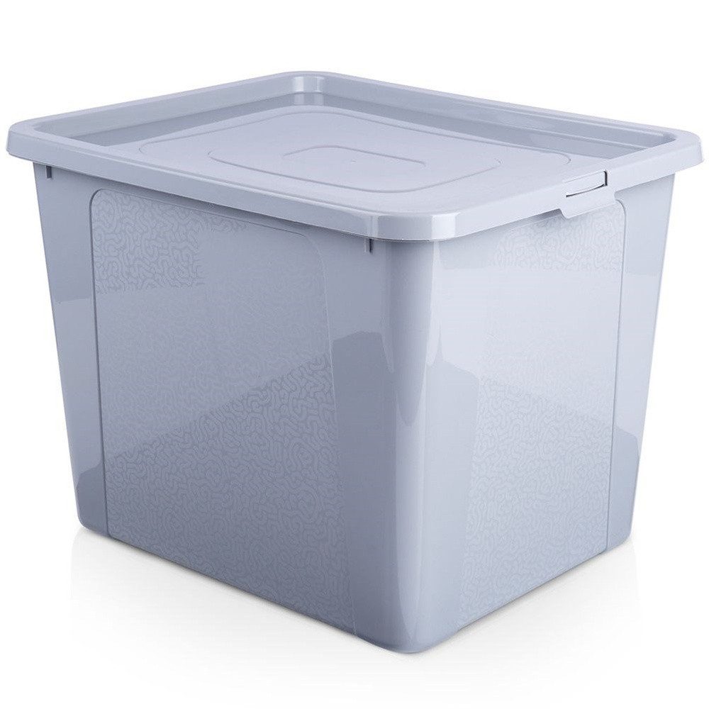 Vilde Aufbewahrungsbox mit Deckel 30L Klickverschluss (1 St), robust, leicht, stapelbar, abgerundete Ecken