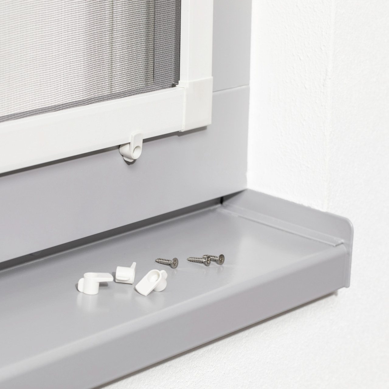 Primaster Insektenschutz-Fensterrahmen Primaster Vorreiber-Set für Fliegenschutzfenster