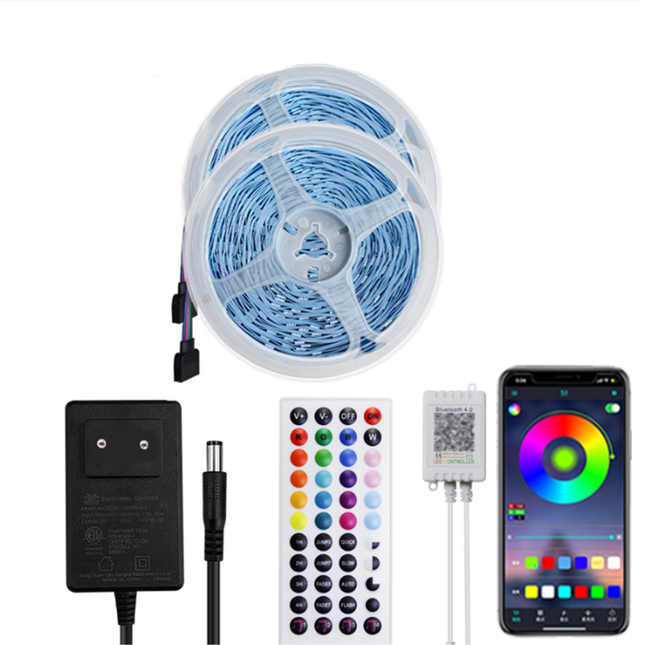 KINSI LED Stripe Bluetooth-Lichtleiste,DIY-Lichtleiste,RGB-Licht-LED,mit Fernbedienung, Timer-Funktion, eine Vielzahl von dynamischen RGB-Farben