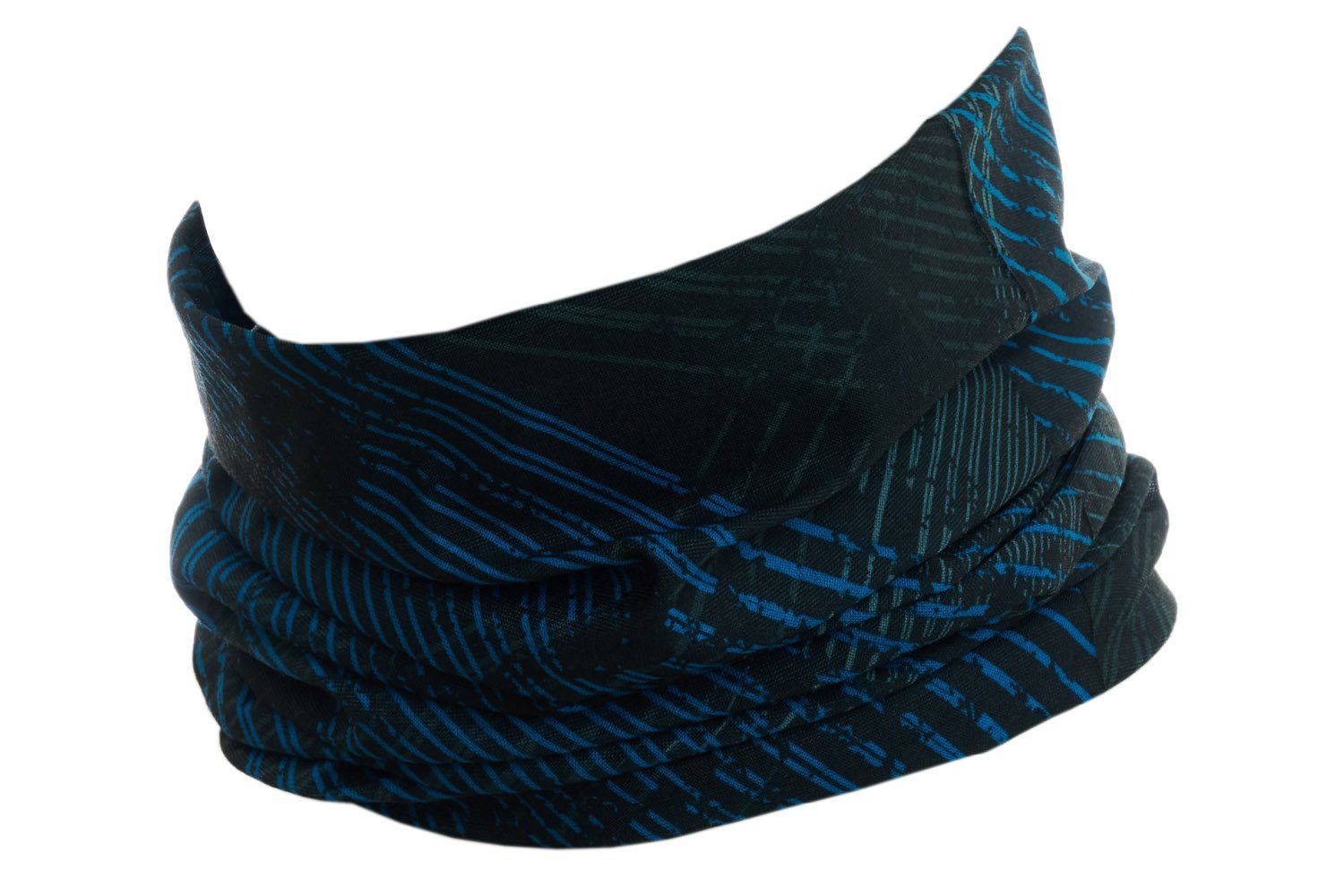 Hilltop Multifunktionstuch Halstuch, Sporttuch, Schlauchtuch, Kopftuch, Schal, Damen und Herren blau schwarz
