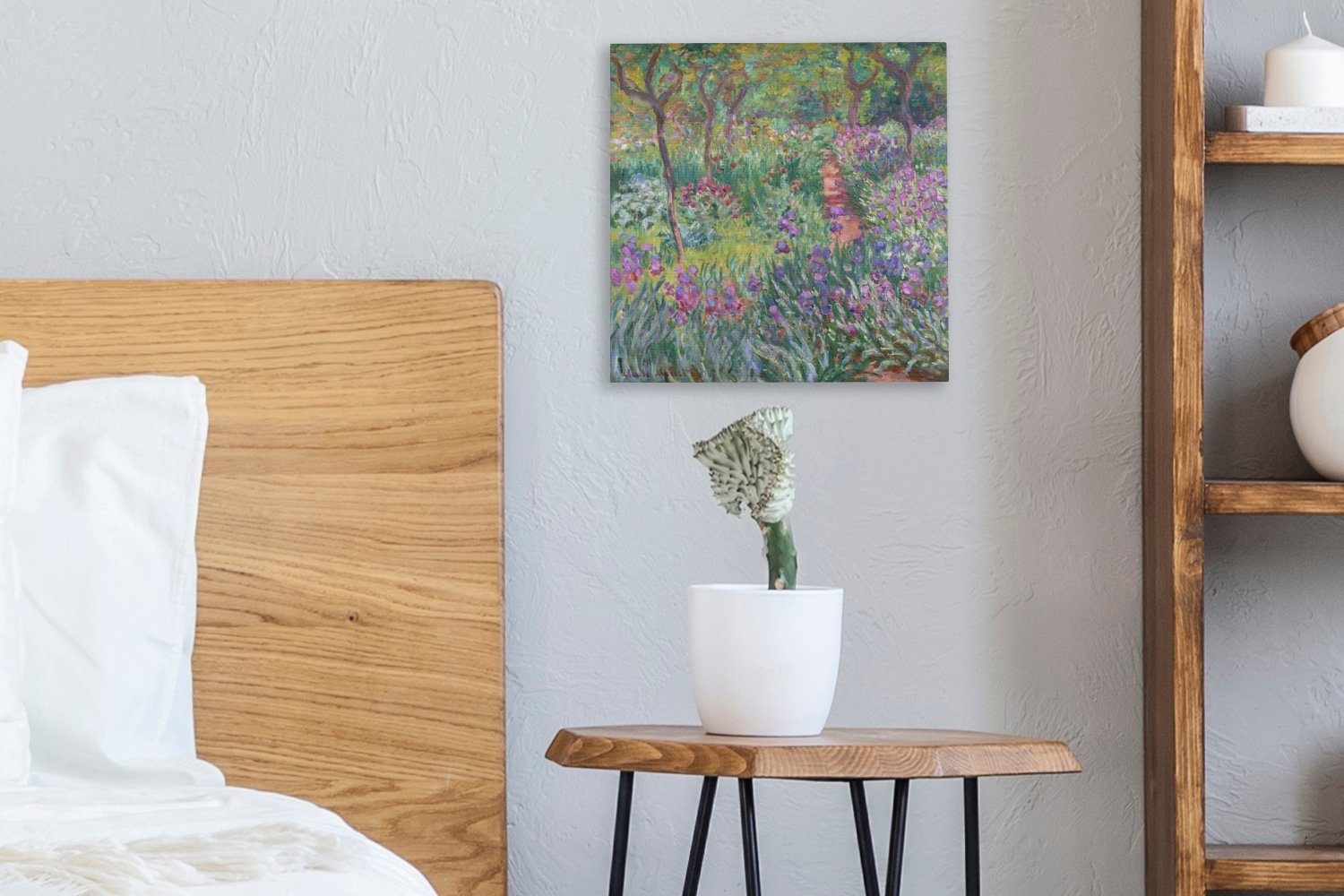 OneMillionCanvasses® Leinwandbild Der Garten des (1 Bilder Claude St), Wohnzimmer in Künstlers Giverny Schlafzimmer Monet, - Leinwand für