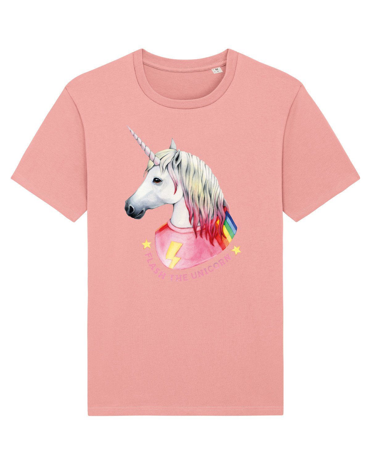wat? Print-Shirt Flash, (1-tlg) canyon the unicorn rosa Apparel