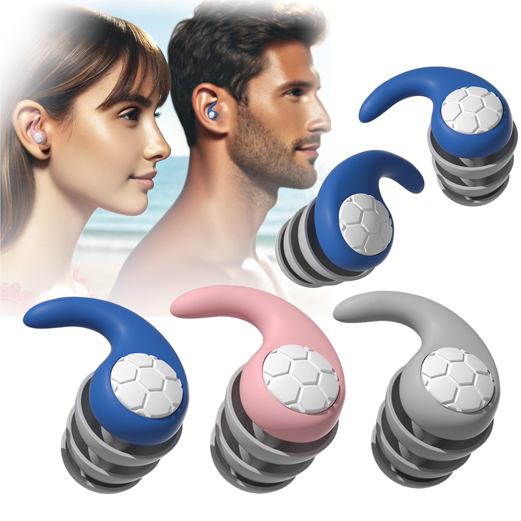 Mutig Gehörschutzstöpsel Ohrstöpsel Zum Schlafen,Ohrstöpsel,Weich 3D Shape Schlaf Ohrenstöpsel, Reduzieren Schnarchgeräusche,für Reisen & Konzentration